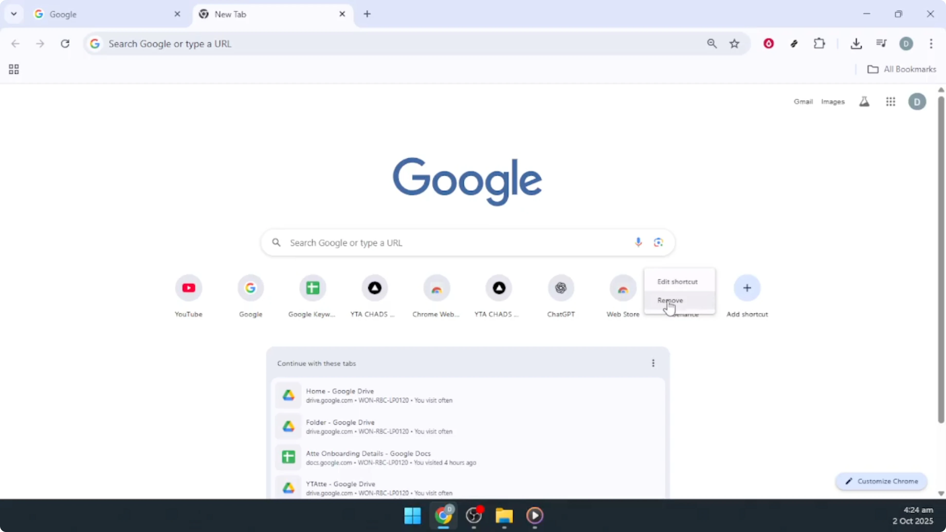 Screenshot from How To Add & Edit Your Google Chrome Homepage Shortcuts [2026 Guide] at 115s