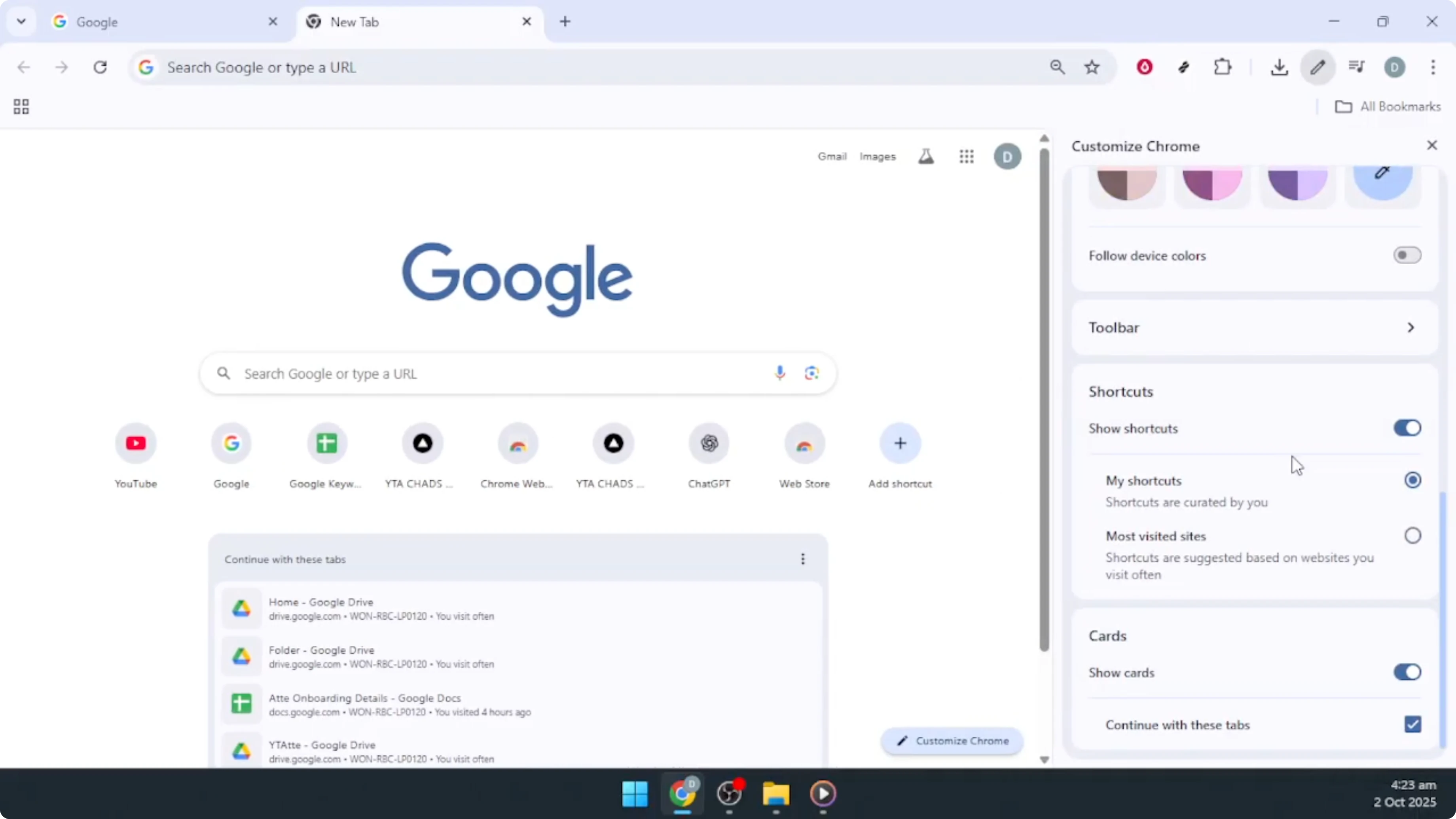 Screenshot from How To Add & Edit Your Google Chrome Homepage Shortcuts [2026 Guide] at 51s