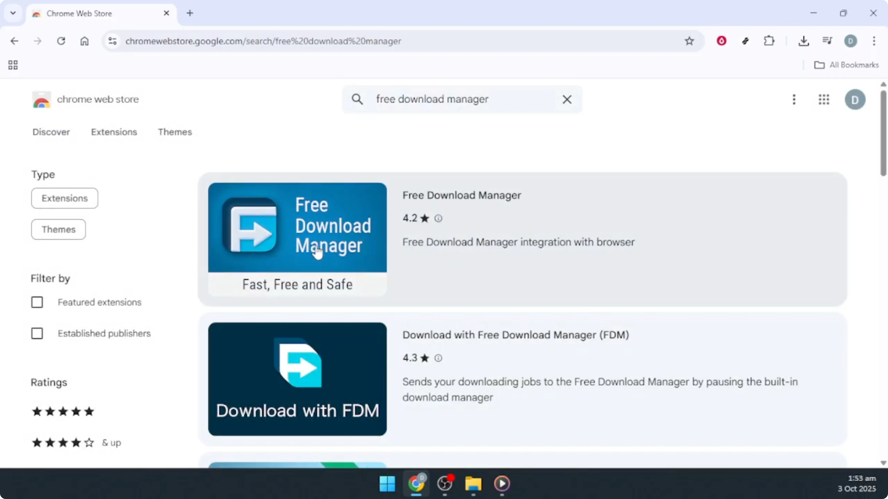 Screenshot from How To Add FDM (Free Download Manager) Extension to Google Chrome [2026 Guide] at 62s