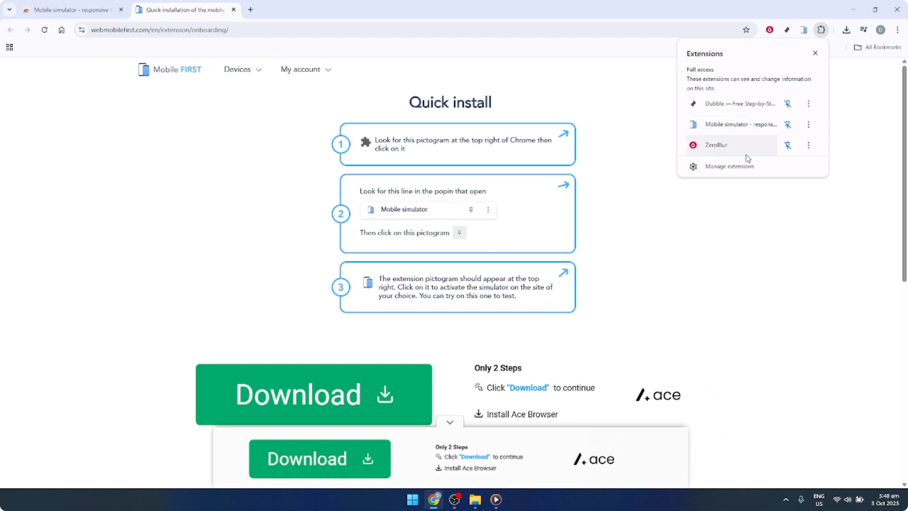 Screenshot from How To Add Mobile View Simulator for Websites in Google Chrome [2026 Guide] at 109s
