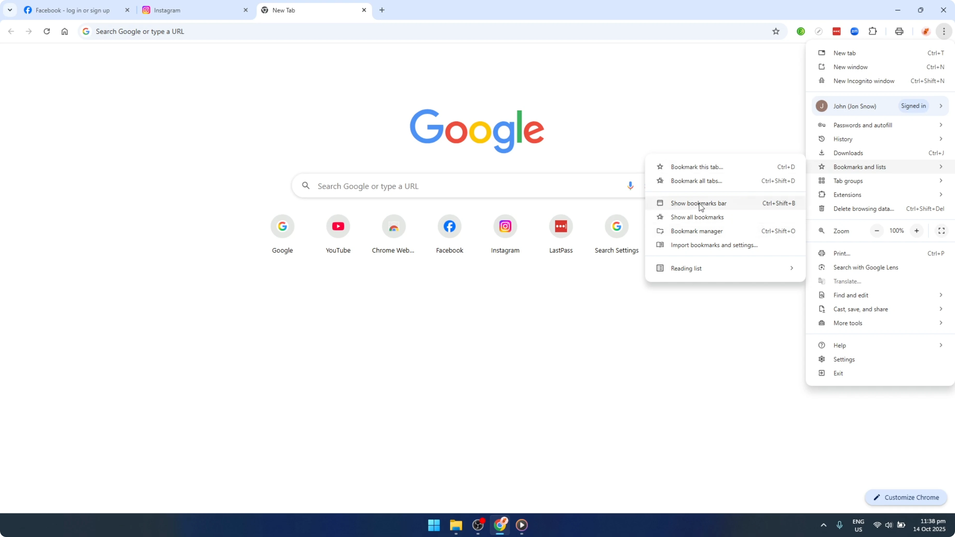 Screenshot from How To Add New Menu Bar on Google Chrome Browser [2026 Guide] at 49s