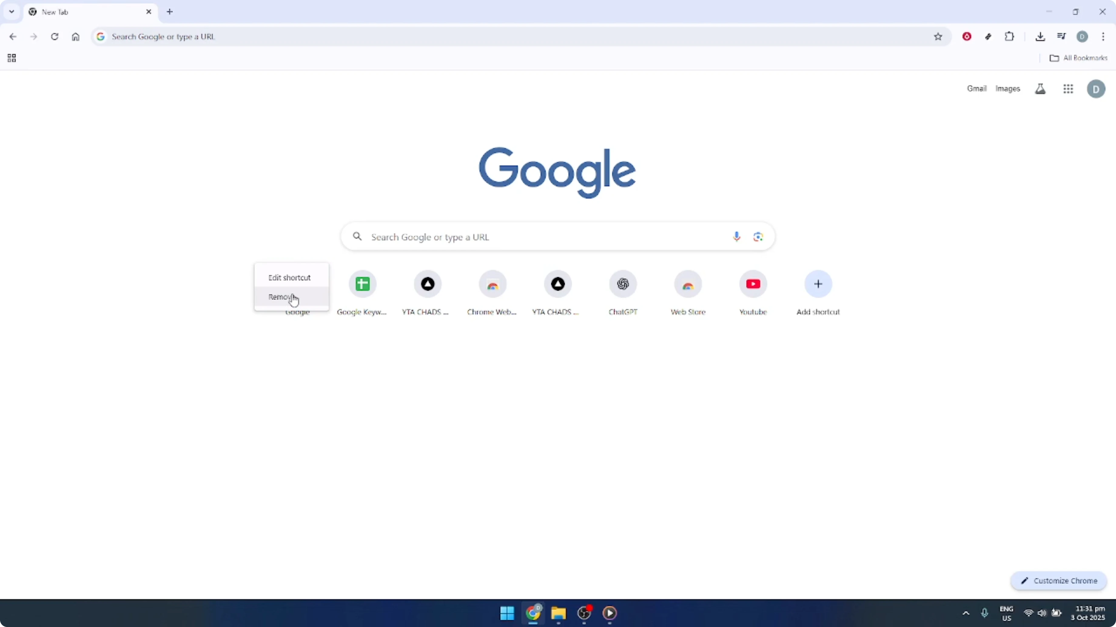 Screenshot from How To Add or Remove Website Shortcuts in Google Chrome [2026 Guide] at 104s