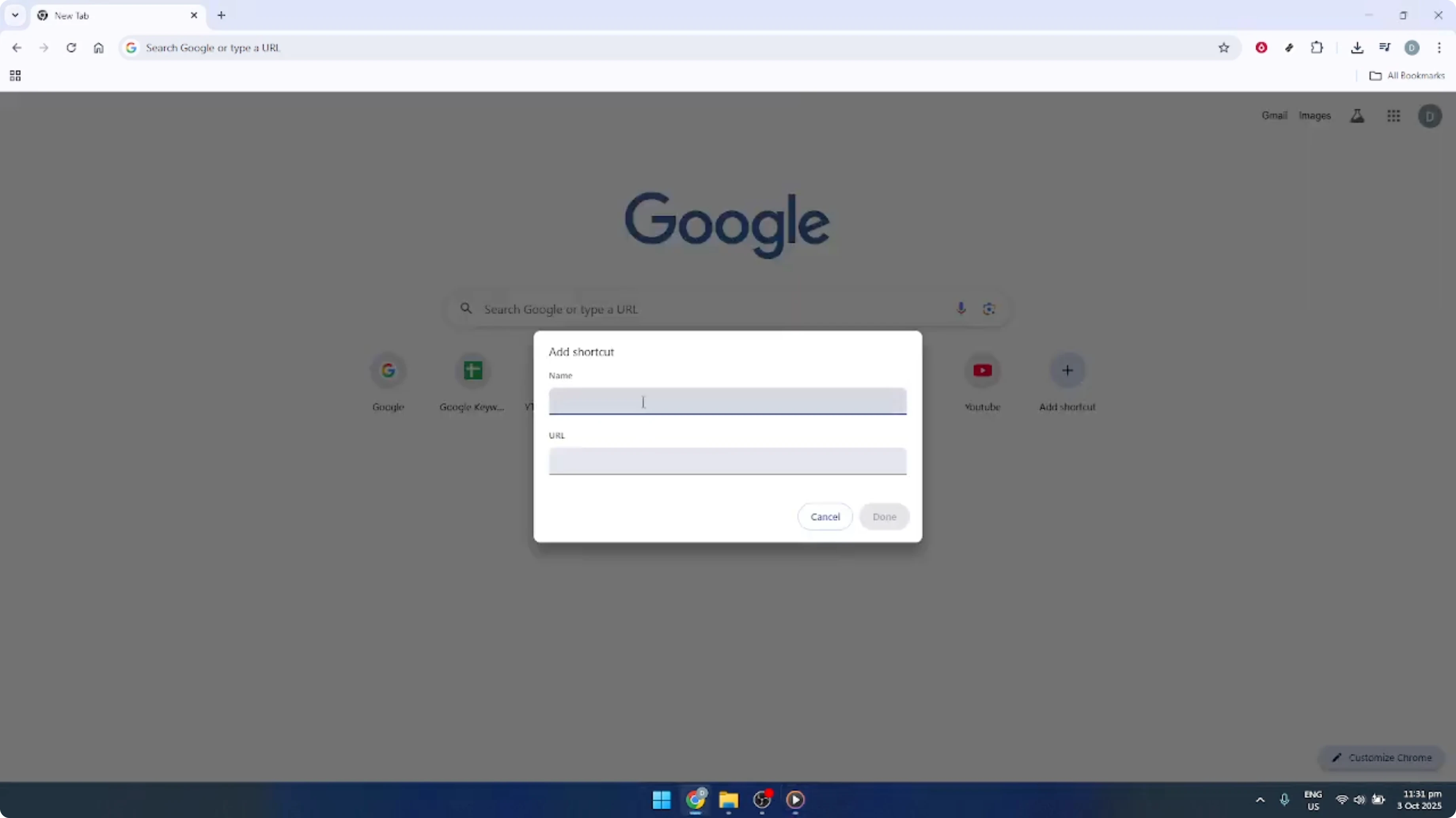 Screenshot from How To Add or Remove Website Shortcuts in Google Chrome [2026 Guide] at 51s