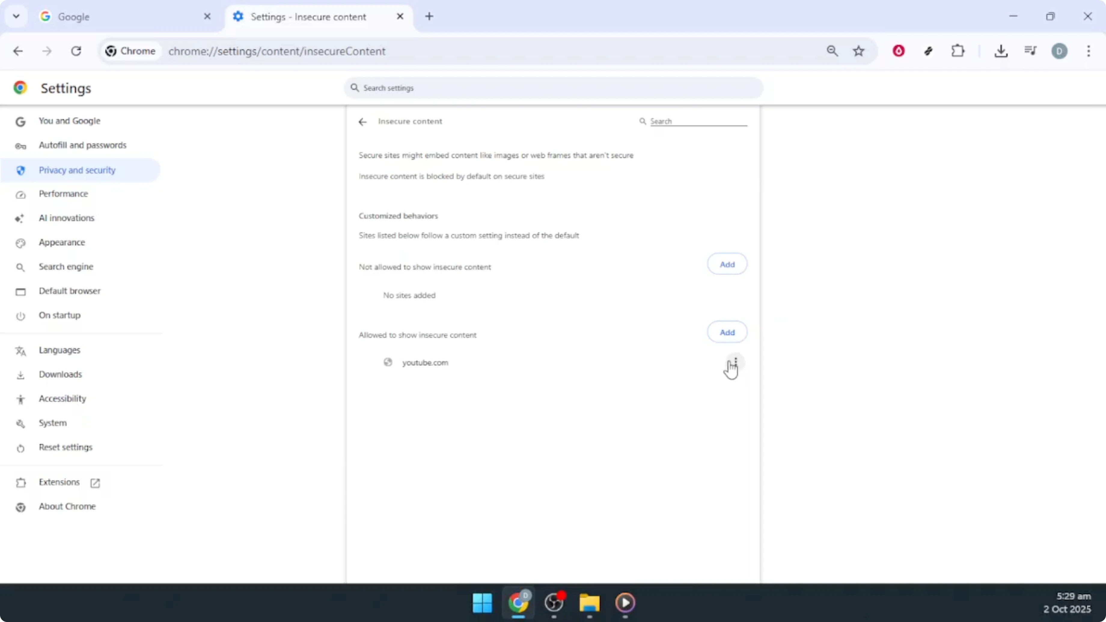 Screenshot from How To Add A Trusted Site To Google Chrome [2026 Guide] at 140s