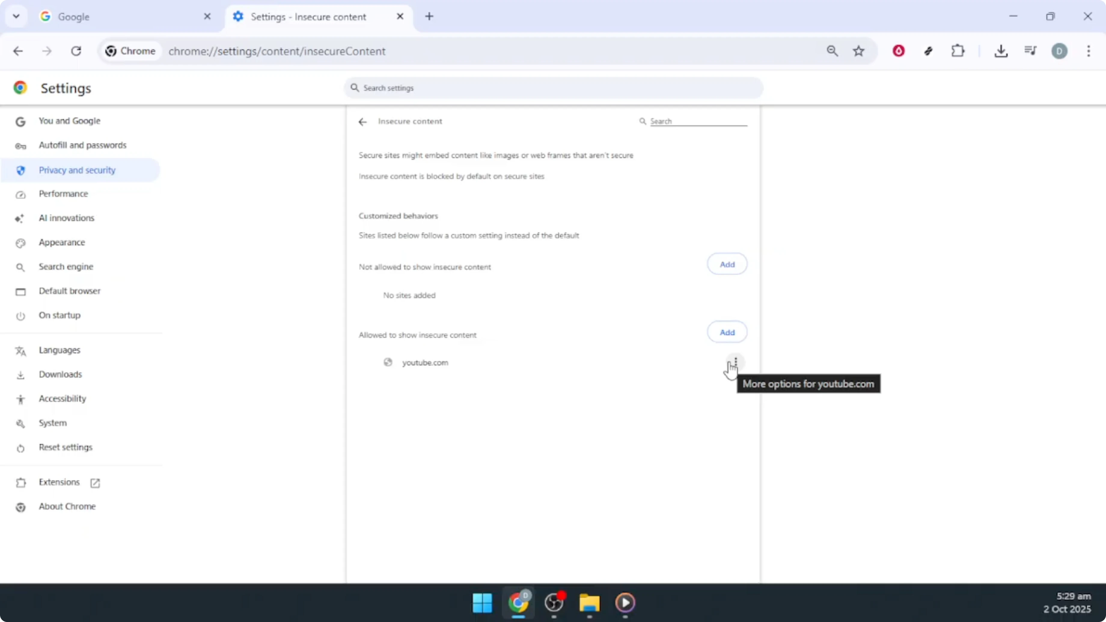 Screenshot from How To Add A Trusted Site To Google Chrome [2026 Guide] at 149s