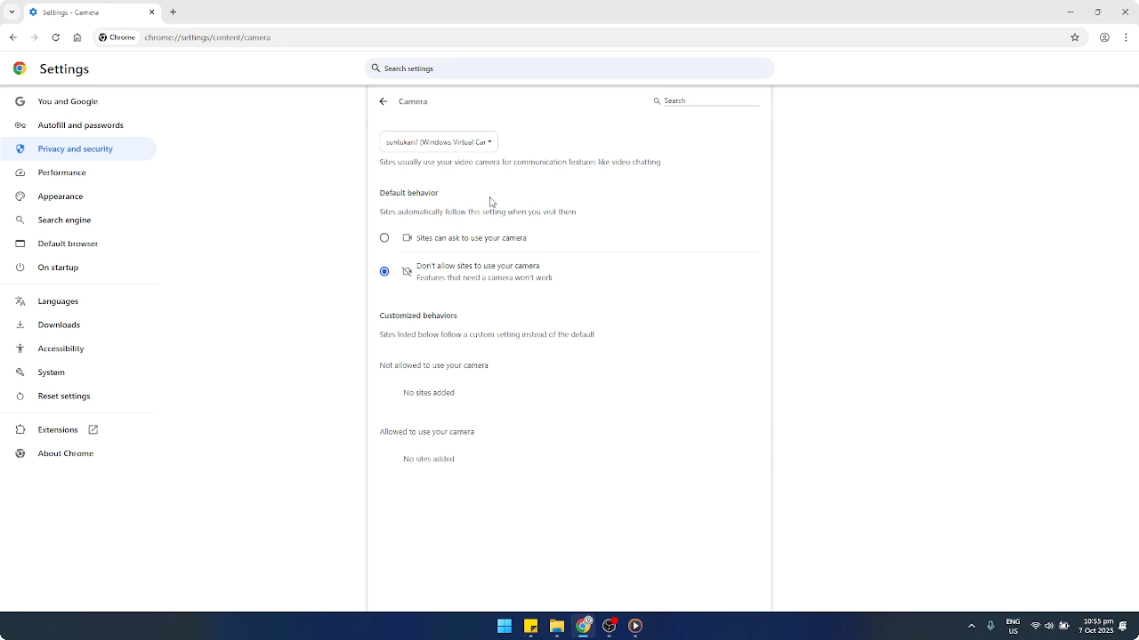 Screenshot from How To Allow or Block Camera Access in Google Chrome [2026 Guide] at 85s