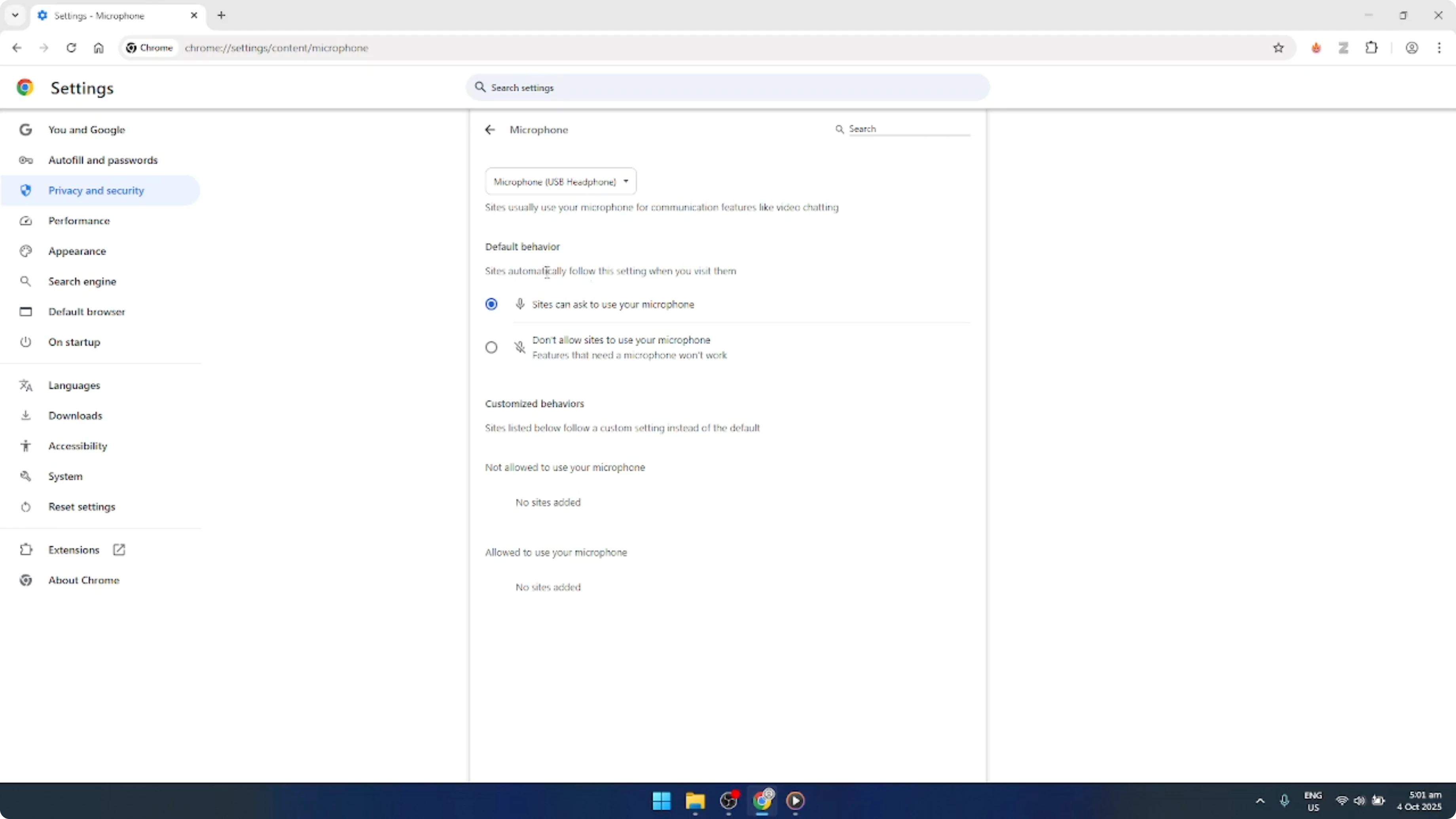 Screenshot from How To Allow Camera And Microphone Permissions In Google Chrome [2026 Guide] at 122s