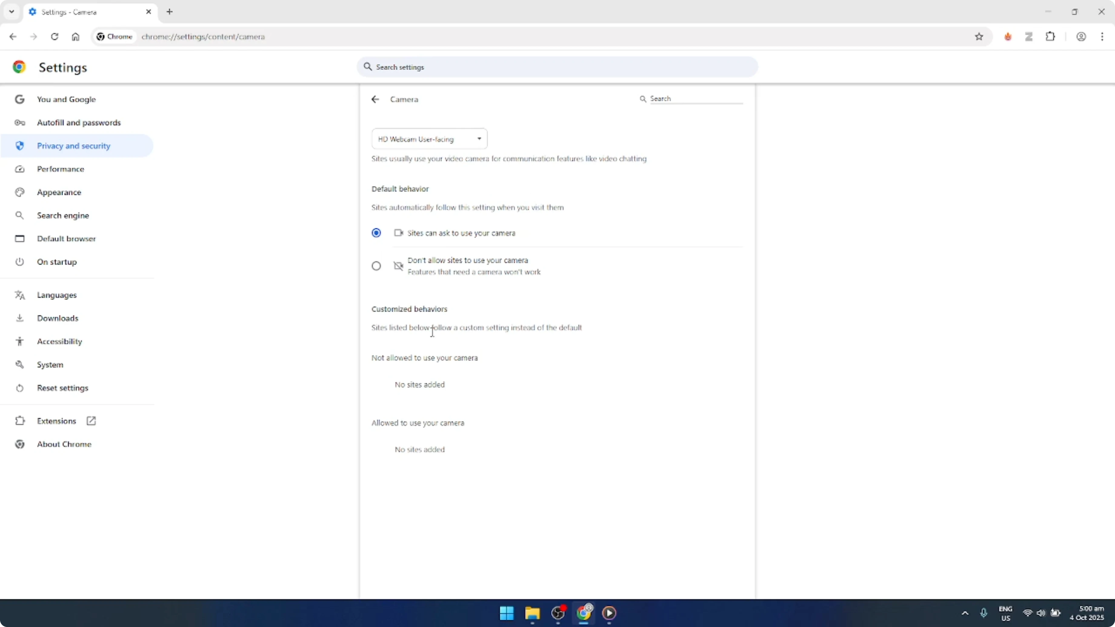 Screenshot from How To Allow Camera And Microphone Permissions In Google Chrome [2026 Guide] at 78s