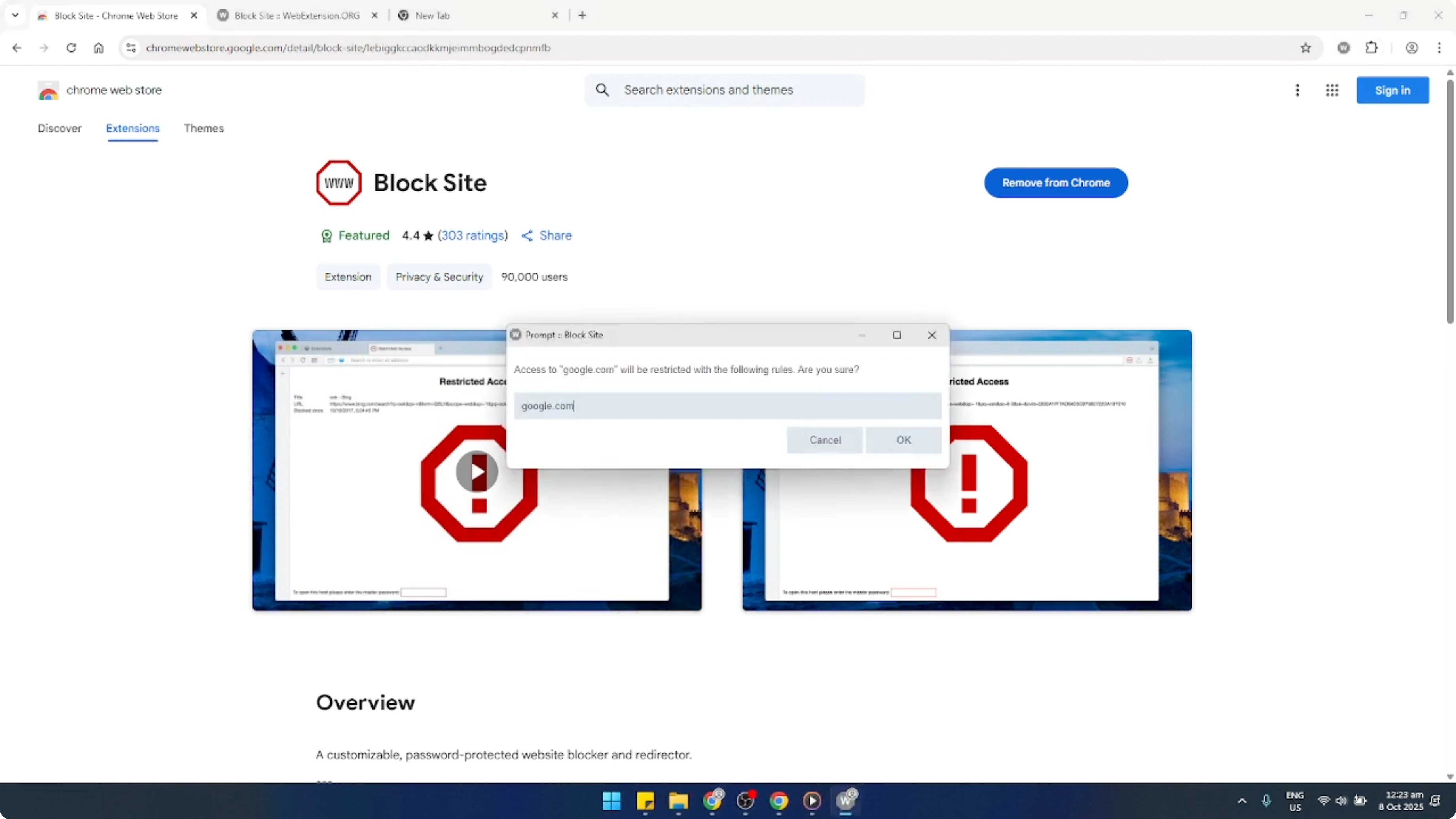 Screenshot from How To Block Facebook and Instagram on Google Chrome [2026 Guide] at 102s