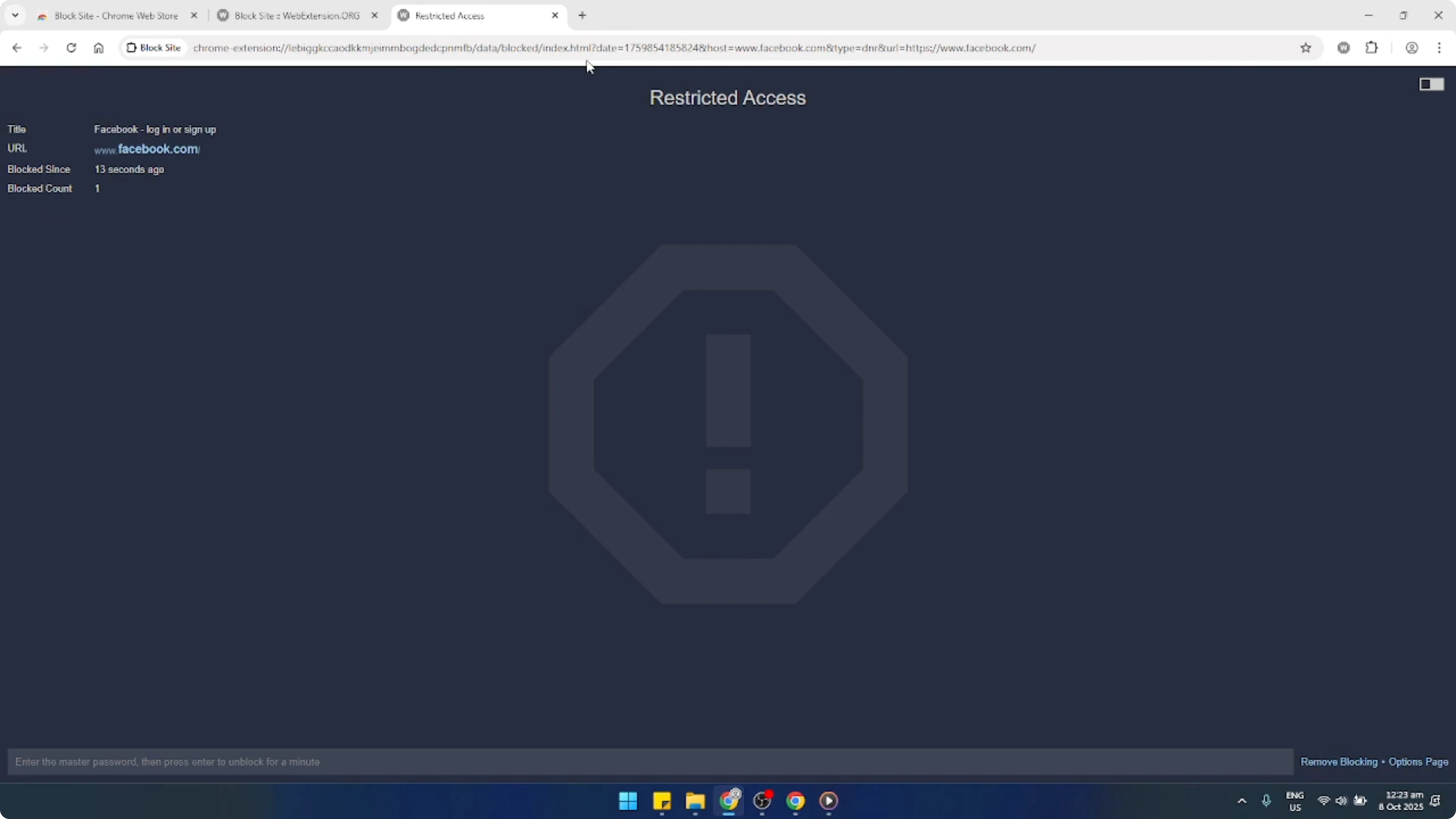 Screenshot from How To Block Facebook and Instagram on Google Chrome [2026 Guide] at 140s