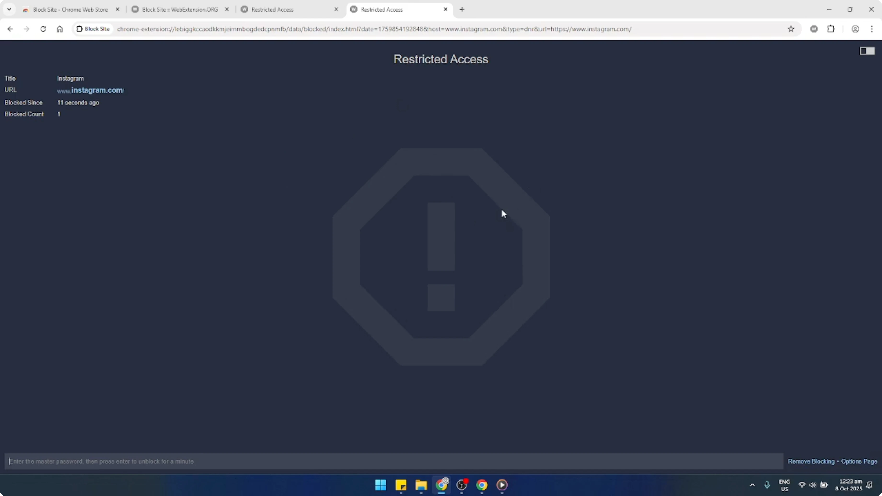 Screenshot from How To Block Facebook and Instagram on Google Chrome [2026 Guide] at 152s