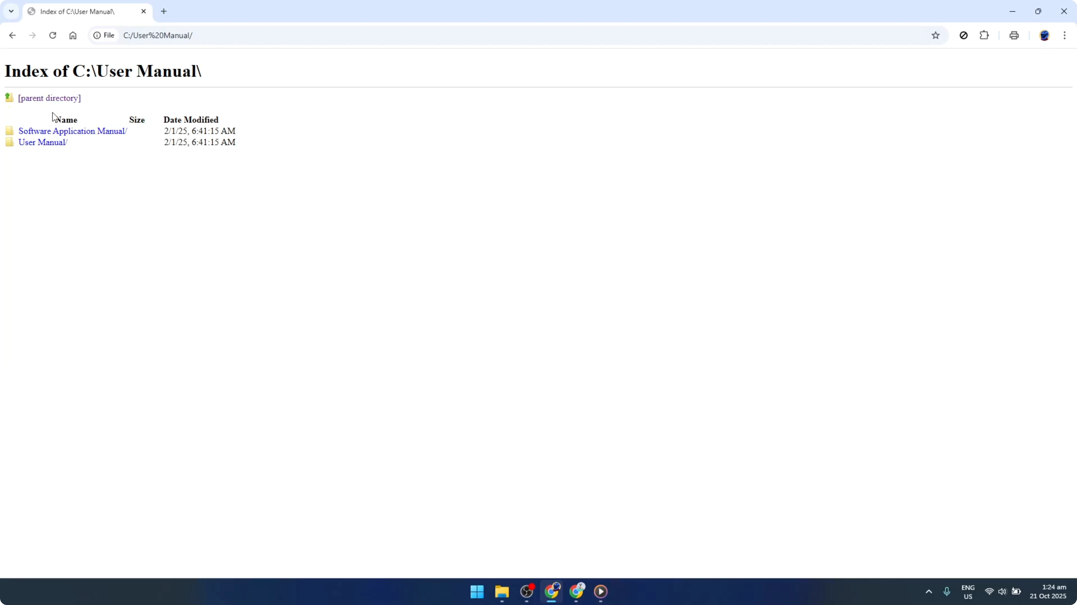 Screenshot from How To Browse and Open Folders and Files with Google Chrome at 77s