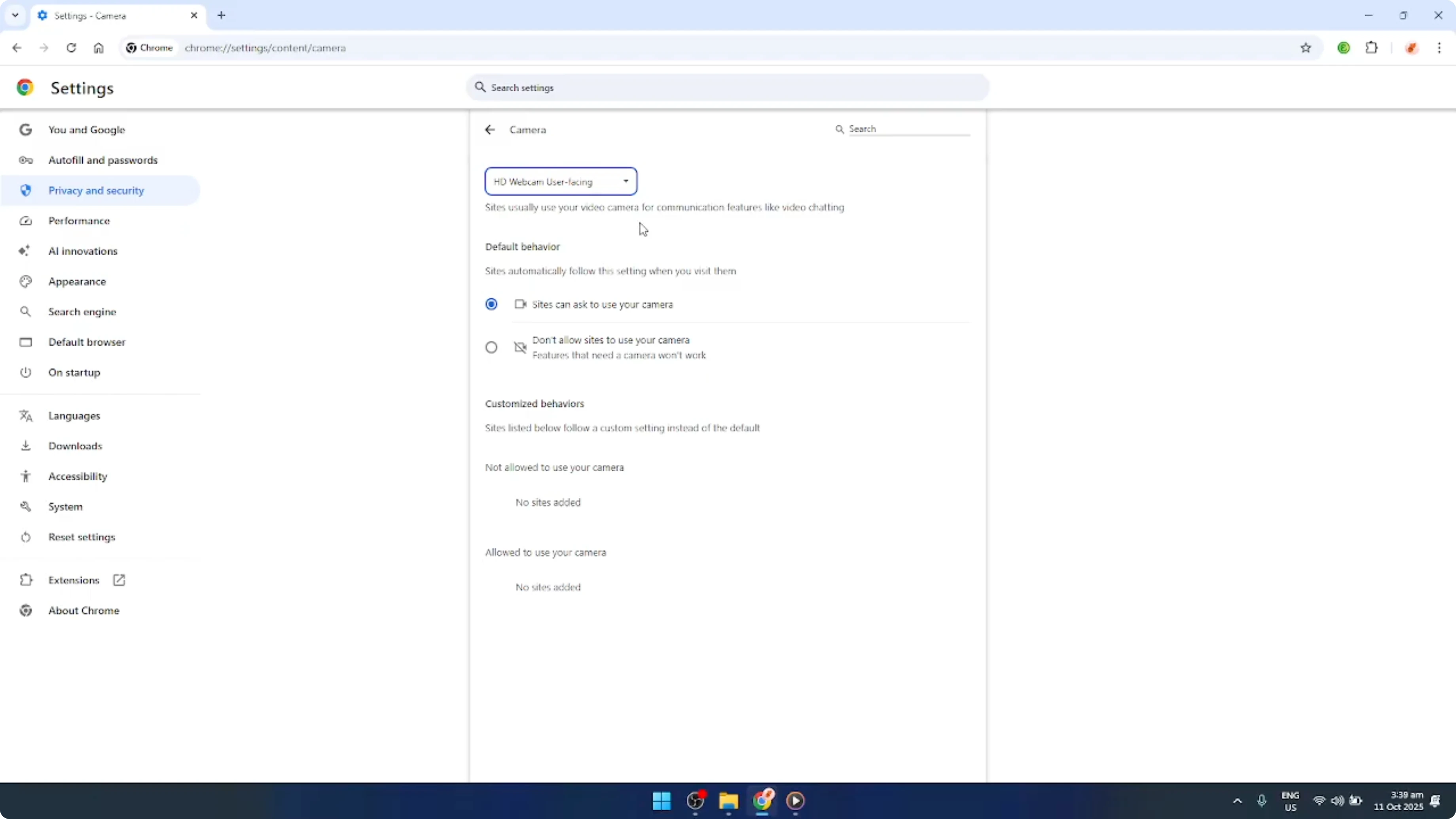 Screenshot from How To Change Camera in Google Chrome [2026 Guide] at 124s