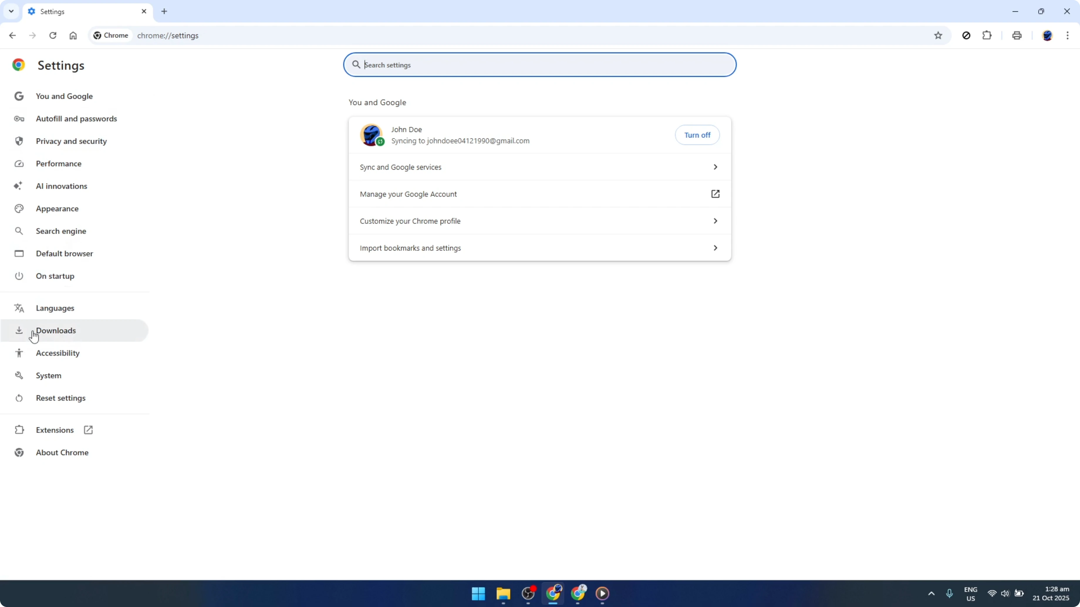 Screenshot from How To Change Default Download Location or Download Path on Google Chrome [2026 Guide] at 72s