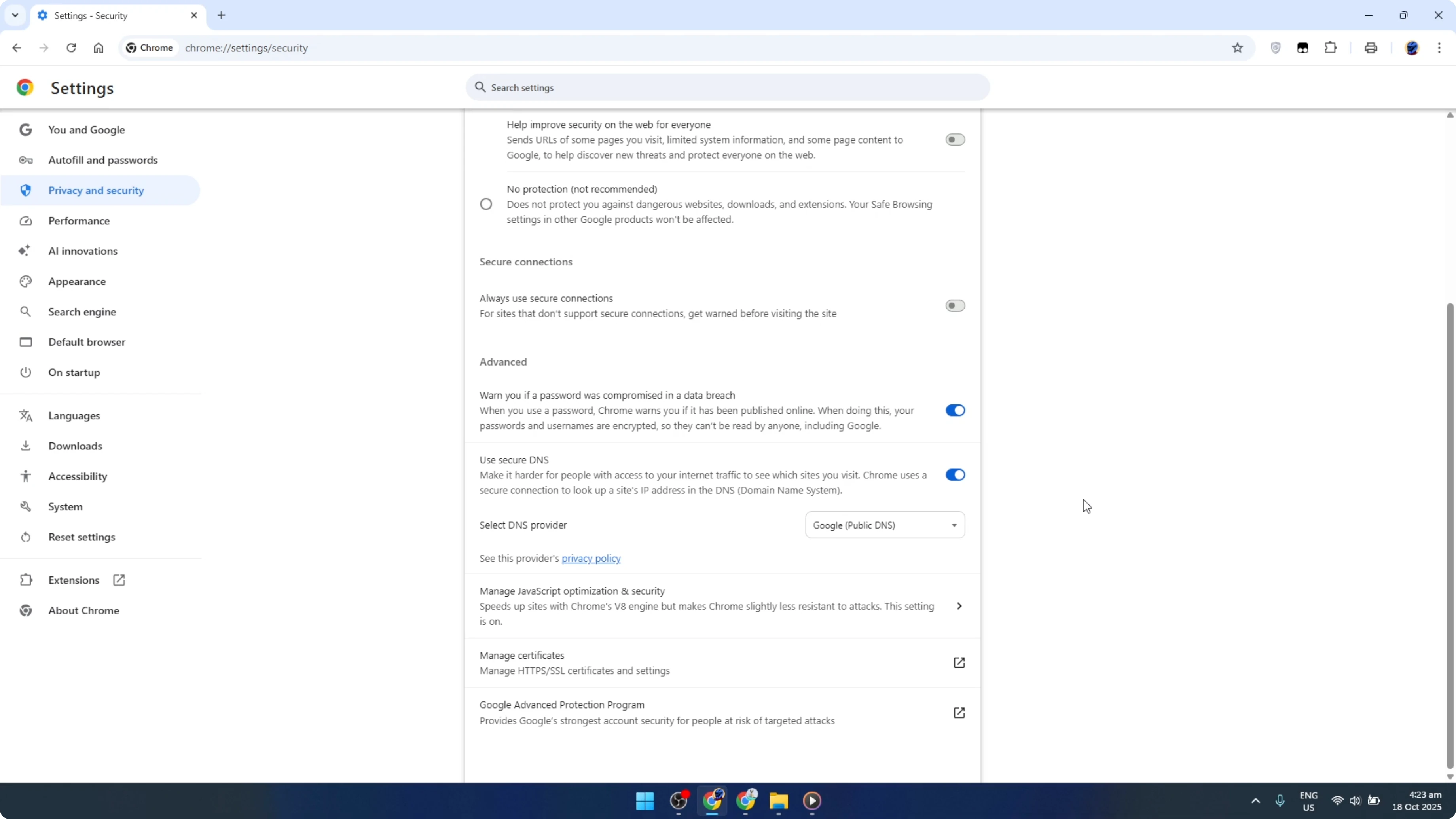 Screenshot from How To Change DNS Provider in Google Chrome [2026 Guide] at 138s