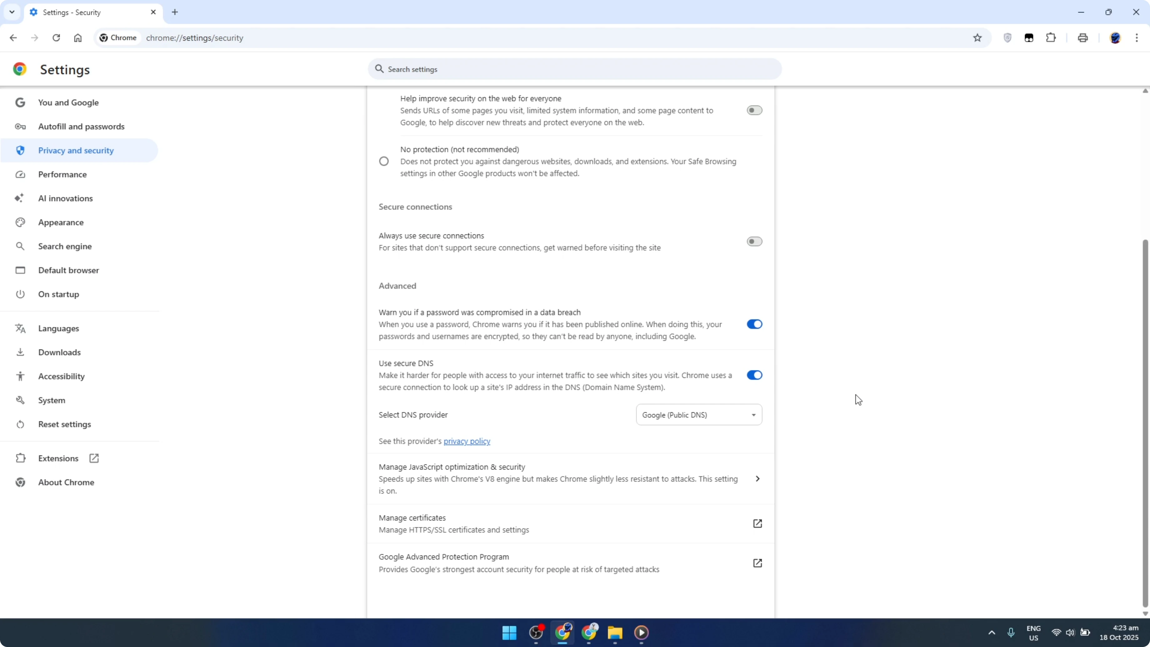Screenshot from How To Change DNS Provider in Google Chrome [2026 Guide] at 150s