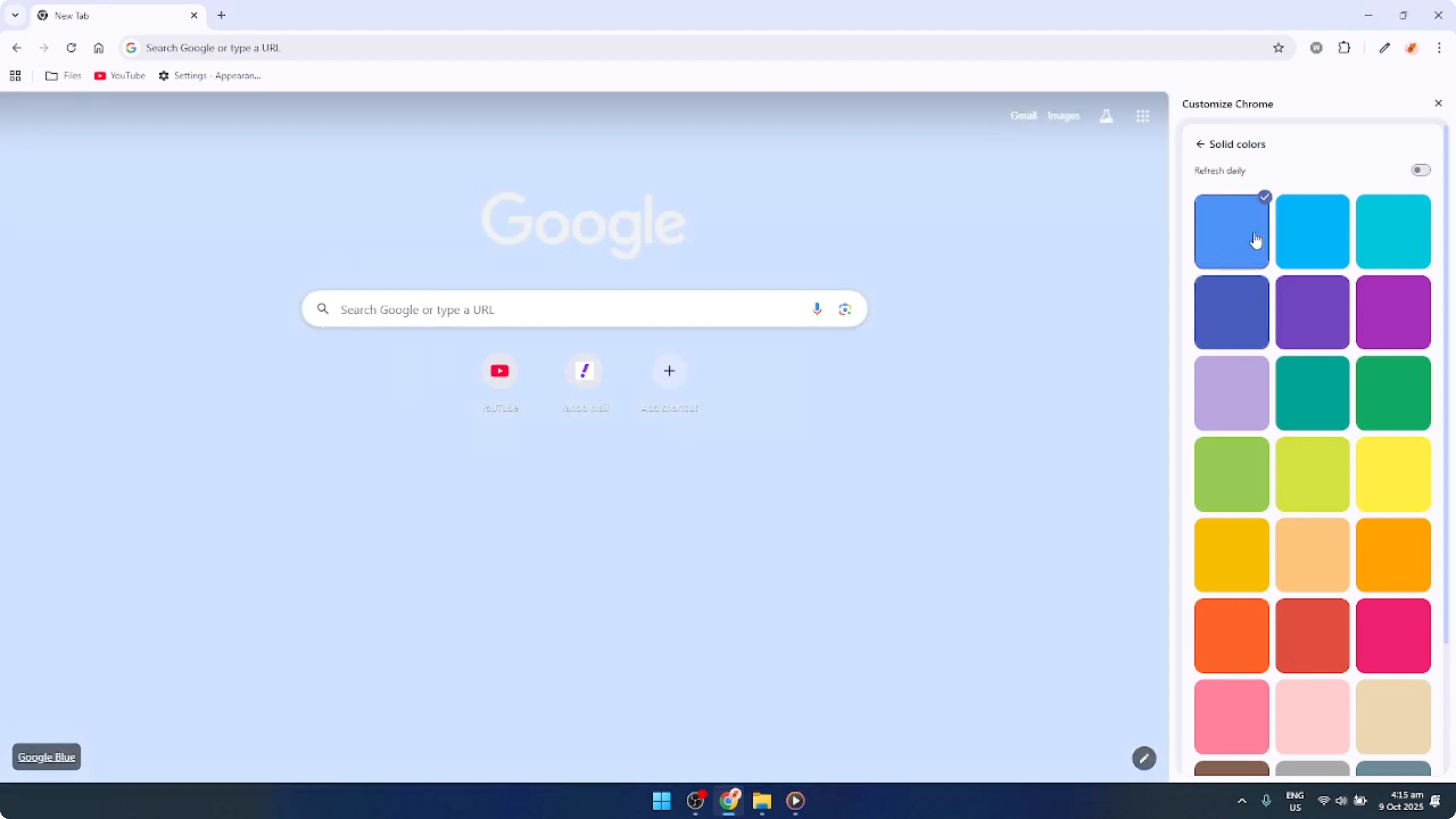 Screenshot from How To Change Google Chrome Background [2026 Guide] at 68s