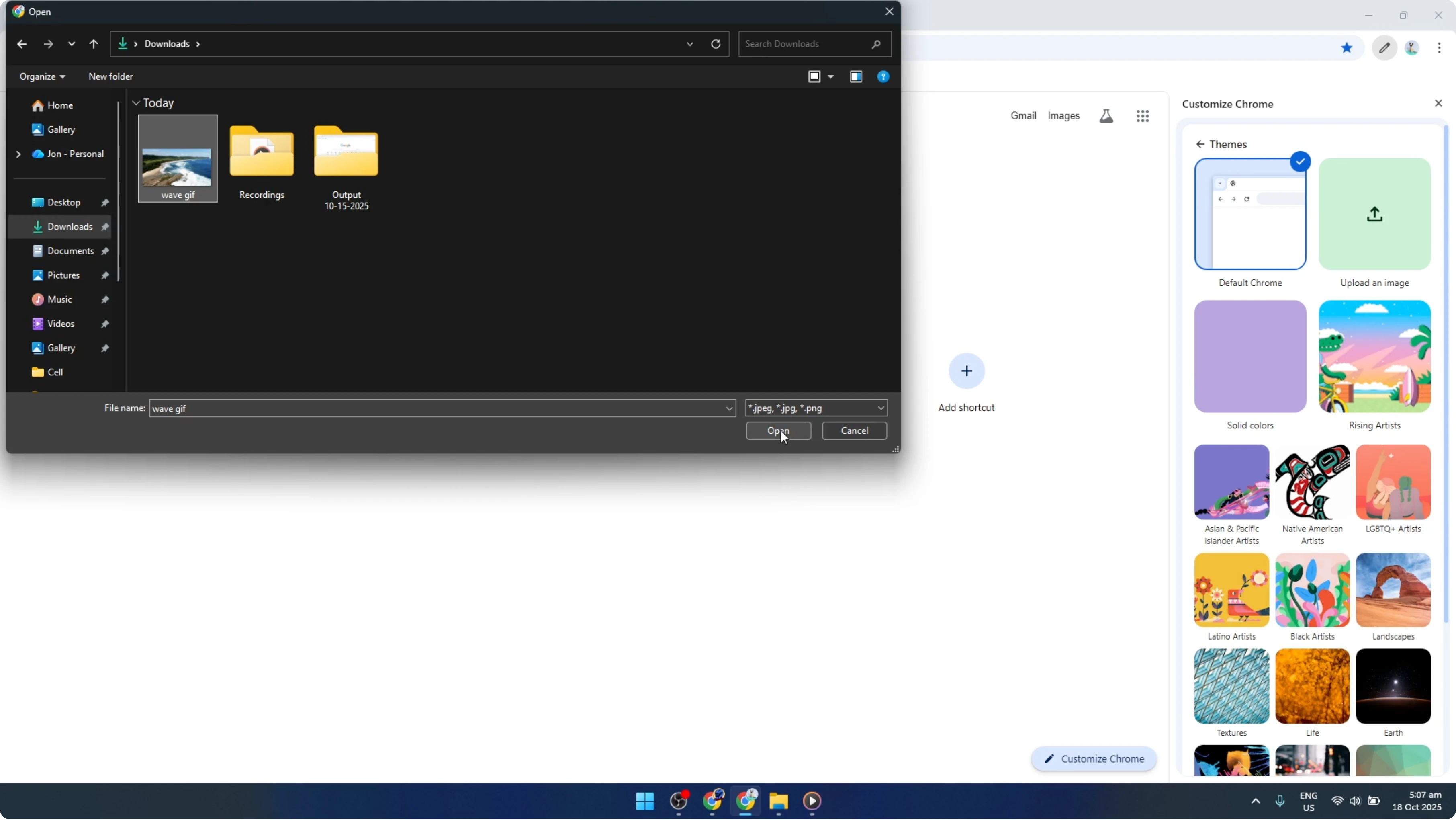 Screenshot from How To Change Your Google Chrome Background Into A Moving Or GIF Background [2026 Guide] at 90s