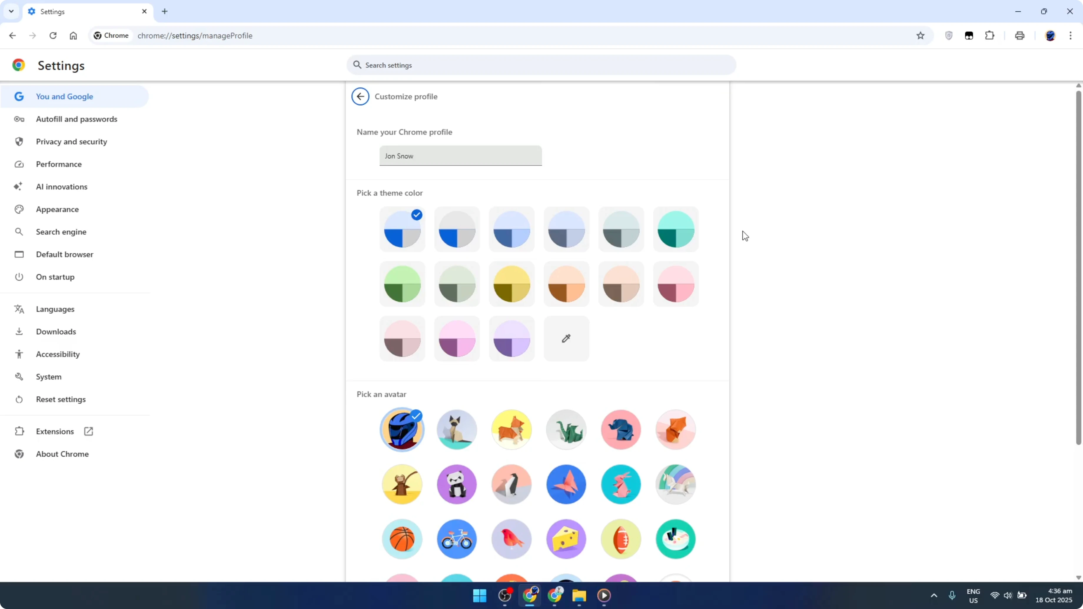 Screenshot from How To Change Google Chrome Profile Picture [2026 Guide] at 58s