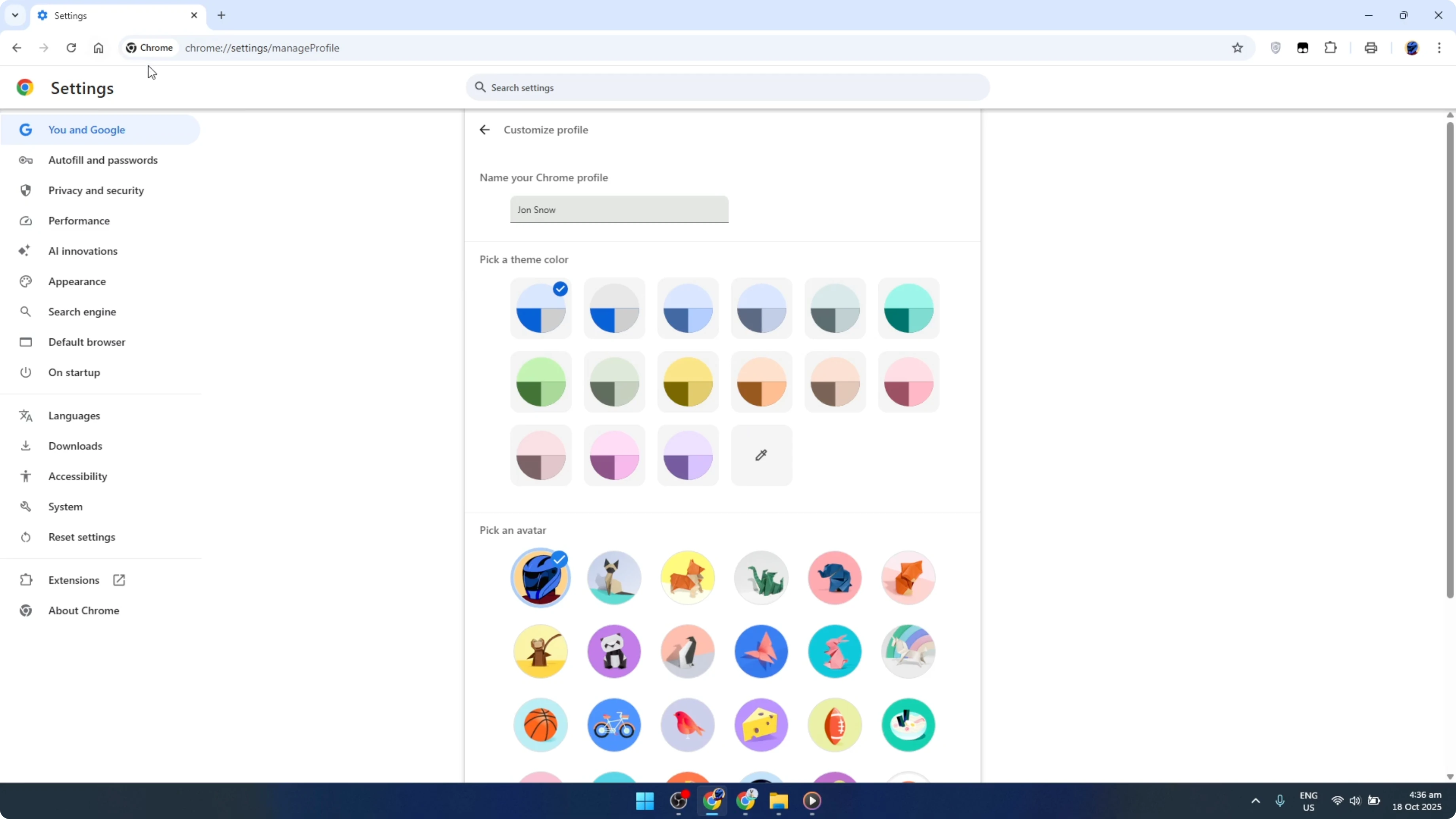 Screenshot from How To Change Google Chrome Profile Picture [2026 Guide] at 97s