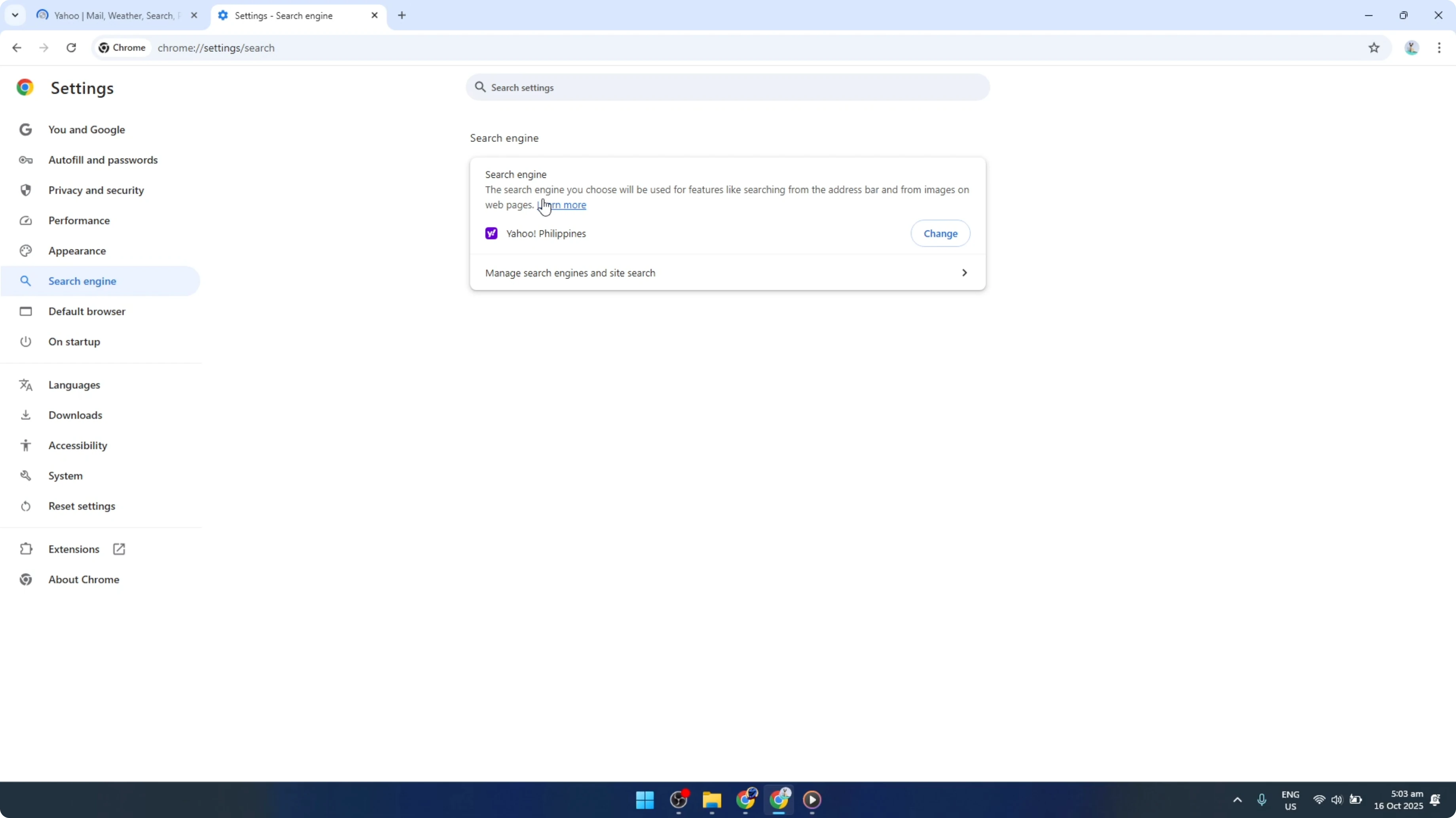 Screenshot from How To Change homepage from Yahoo To Google Chrome [2026 Guide] at 67s