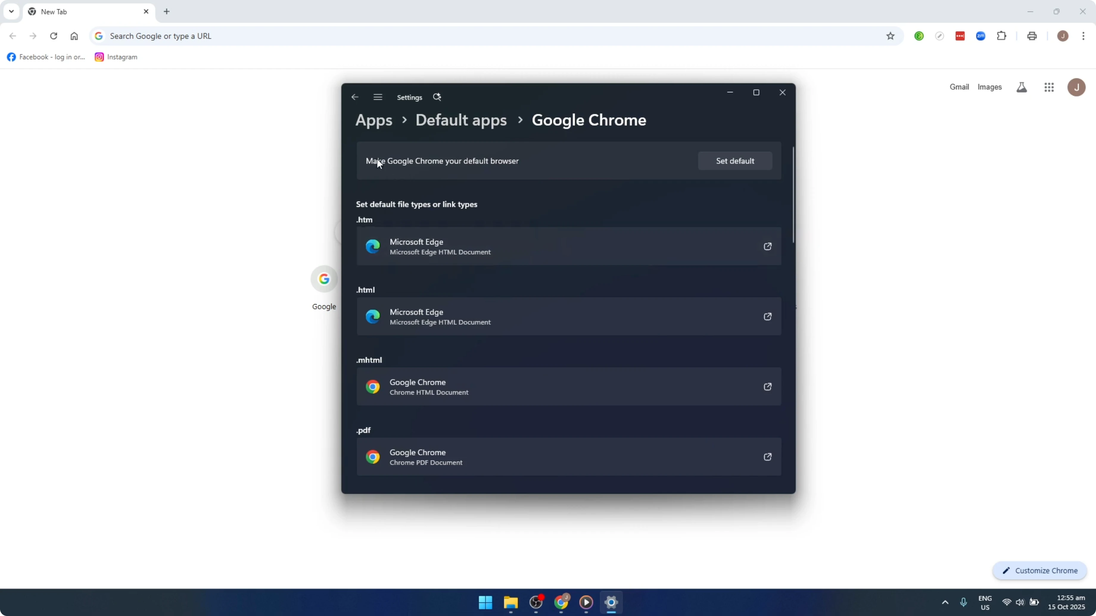 Screenshot from How To Change Microsoft Edge to Google Chrome Windows 11 [2026 Guide] at 70s