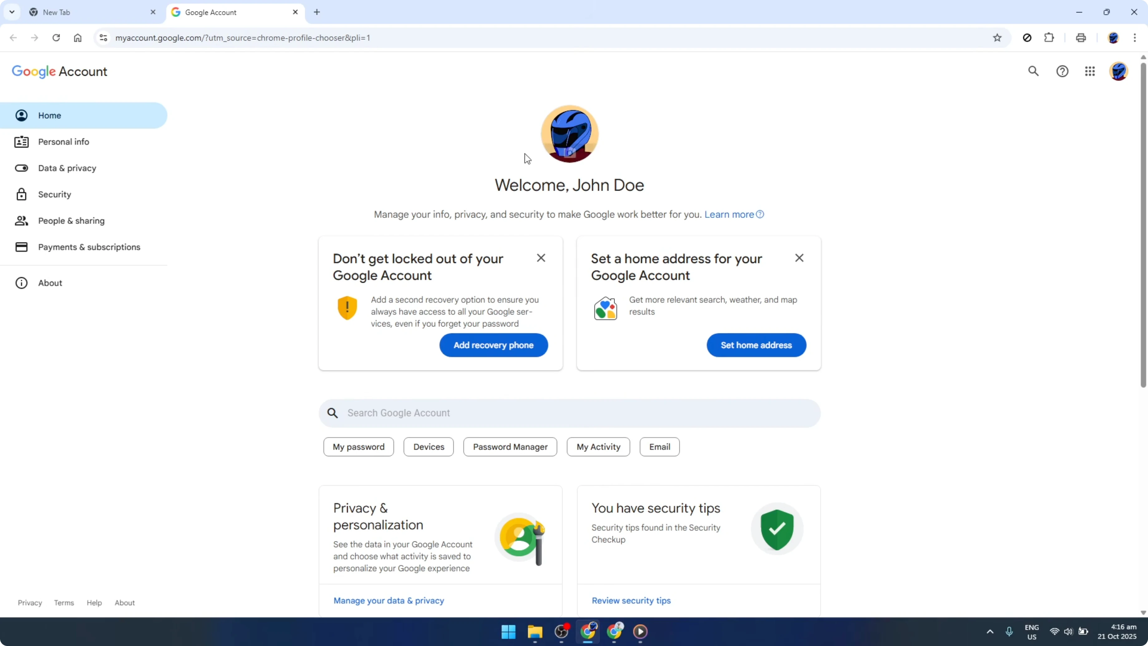 Screenshot from How To Change Your Name and Profile Picture on Google Chrome [2026 Guide] at 63s
