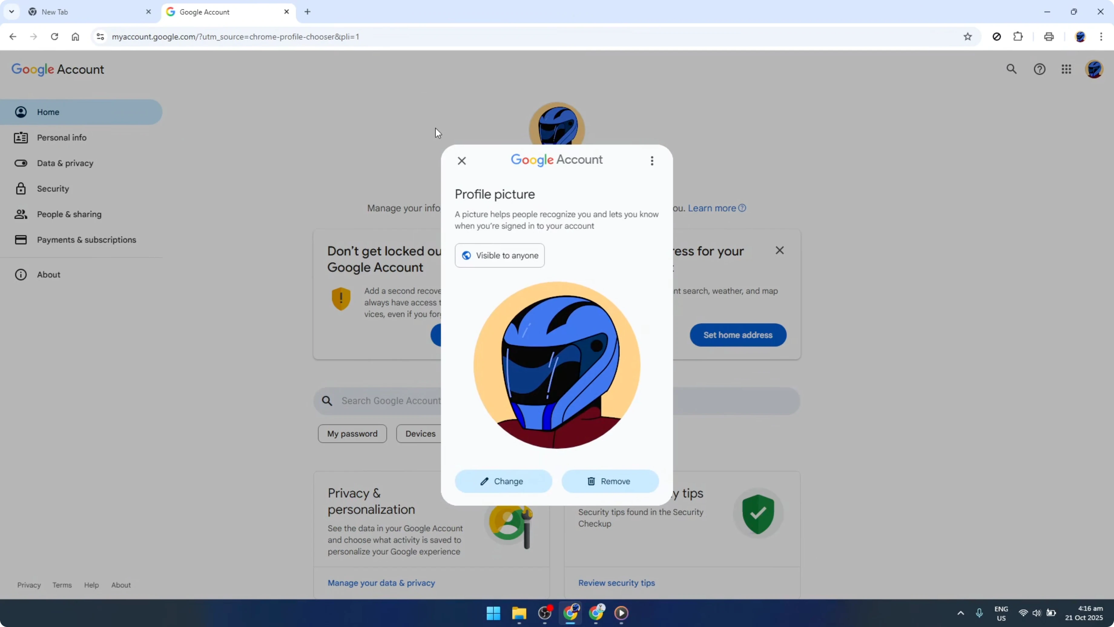 Screenshot from How To Change Your Name and Profile Picture on Google Chrome [2026 Guide] at 89s