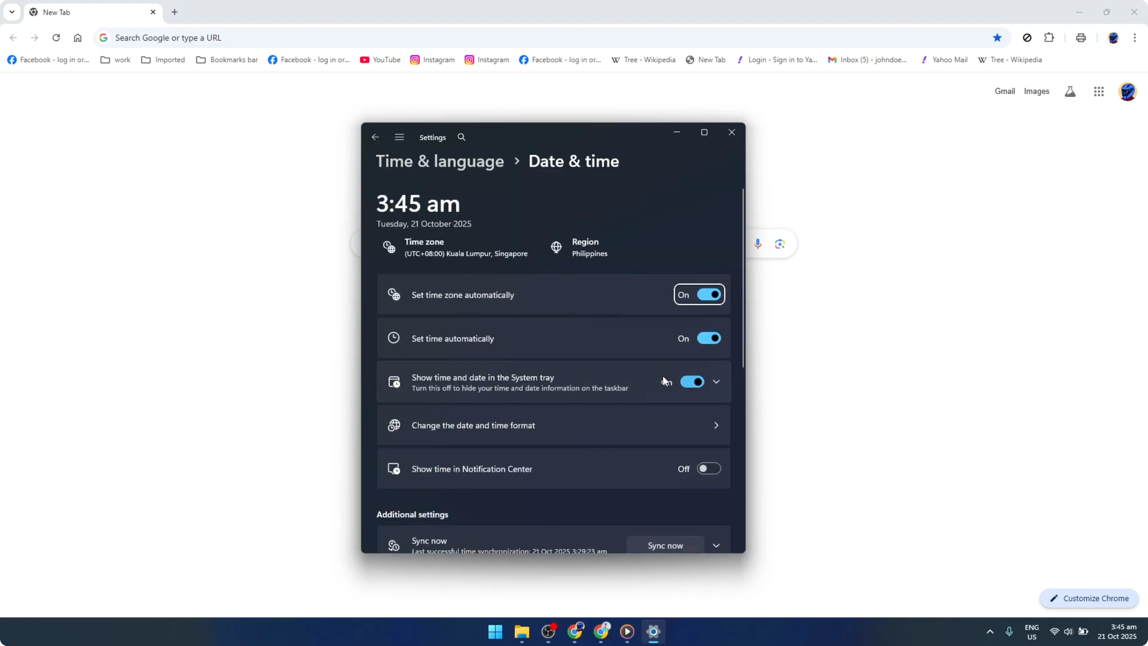 Screenshot from How To Change Time For Google Chrome [2026 Guide] at 55s