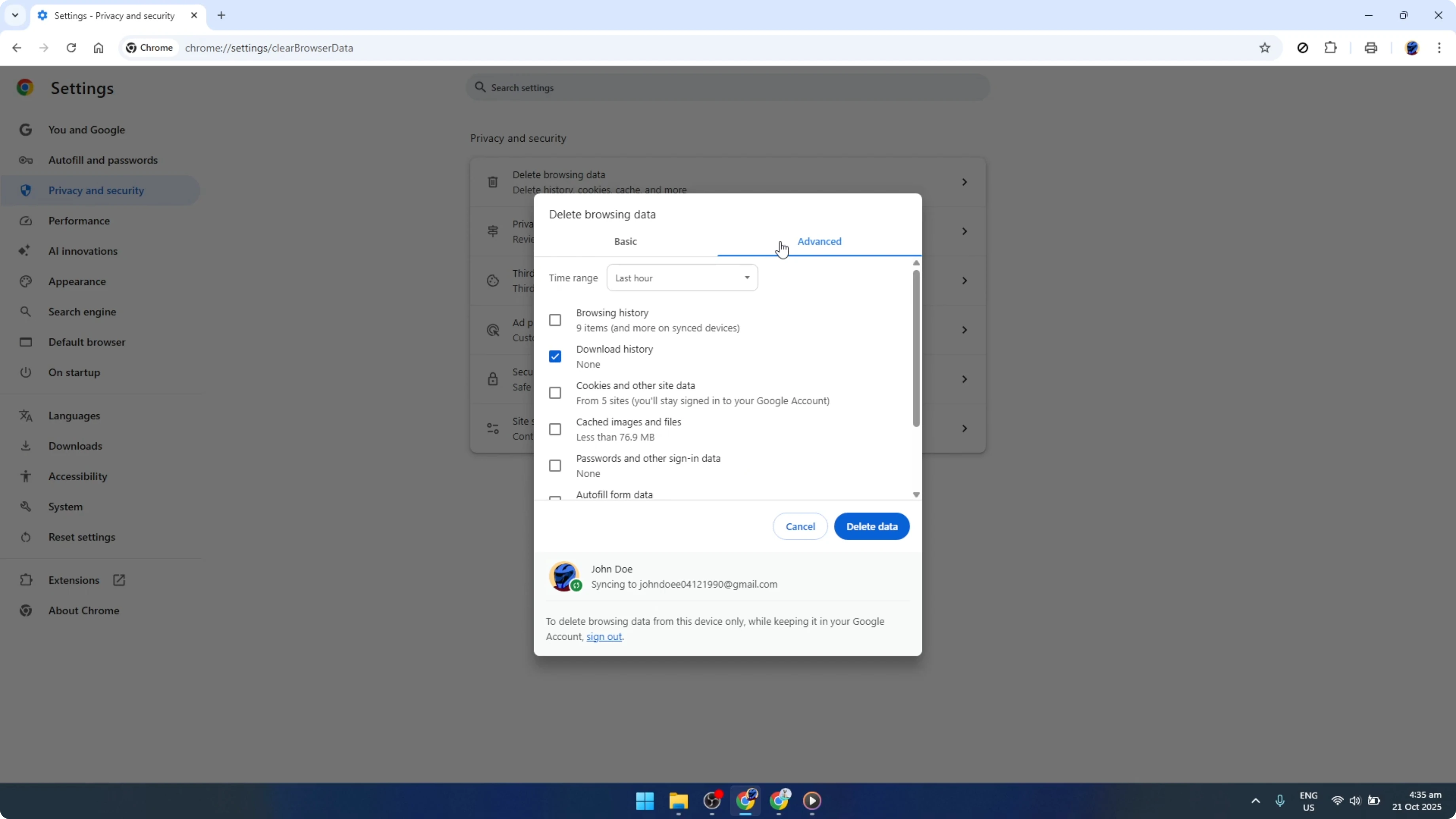 Screenshot from How To Clear Autofill In Google Chrome [2026 Guide] at 84s