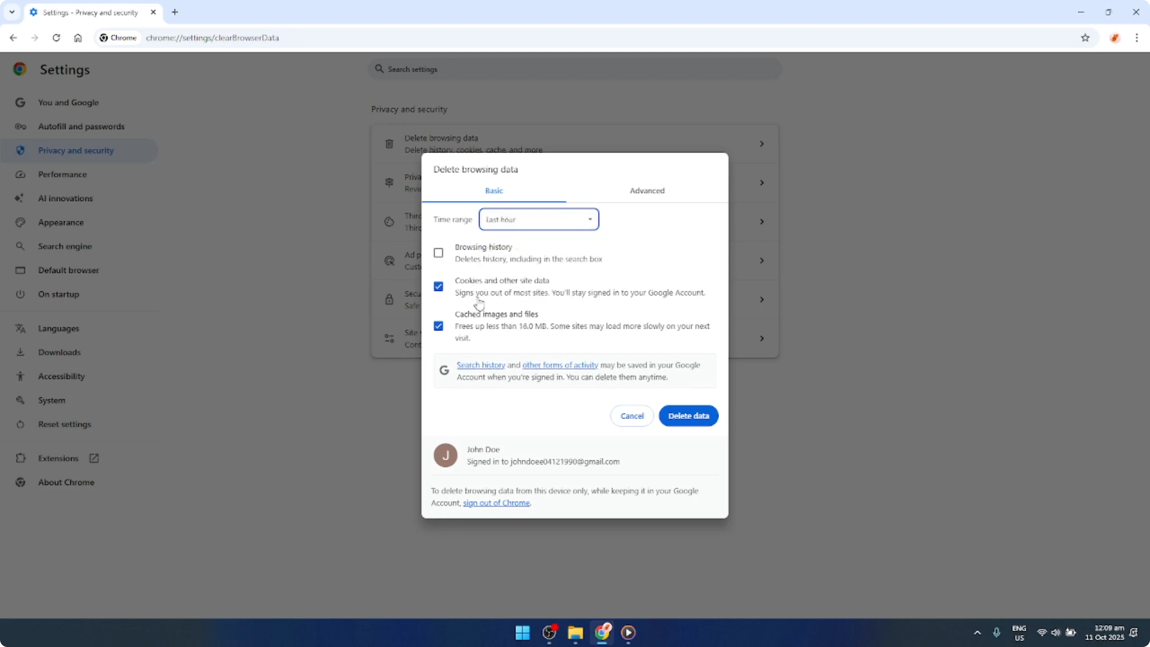 Screenshot from How To Clear Cache and Cookies in Google Chrome [2026 Guide] at 74s