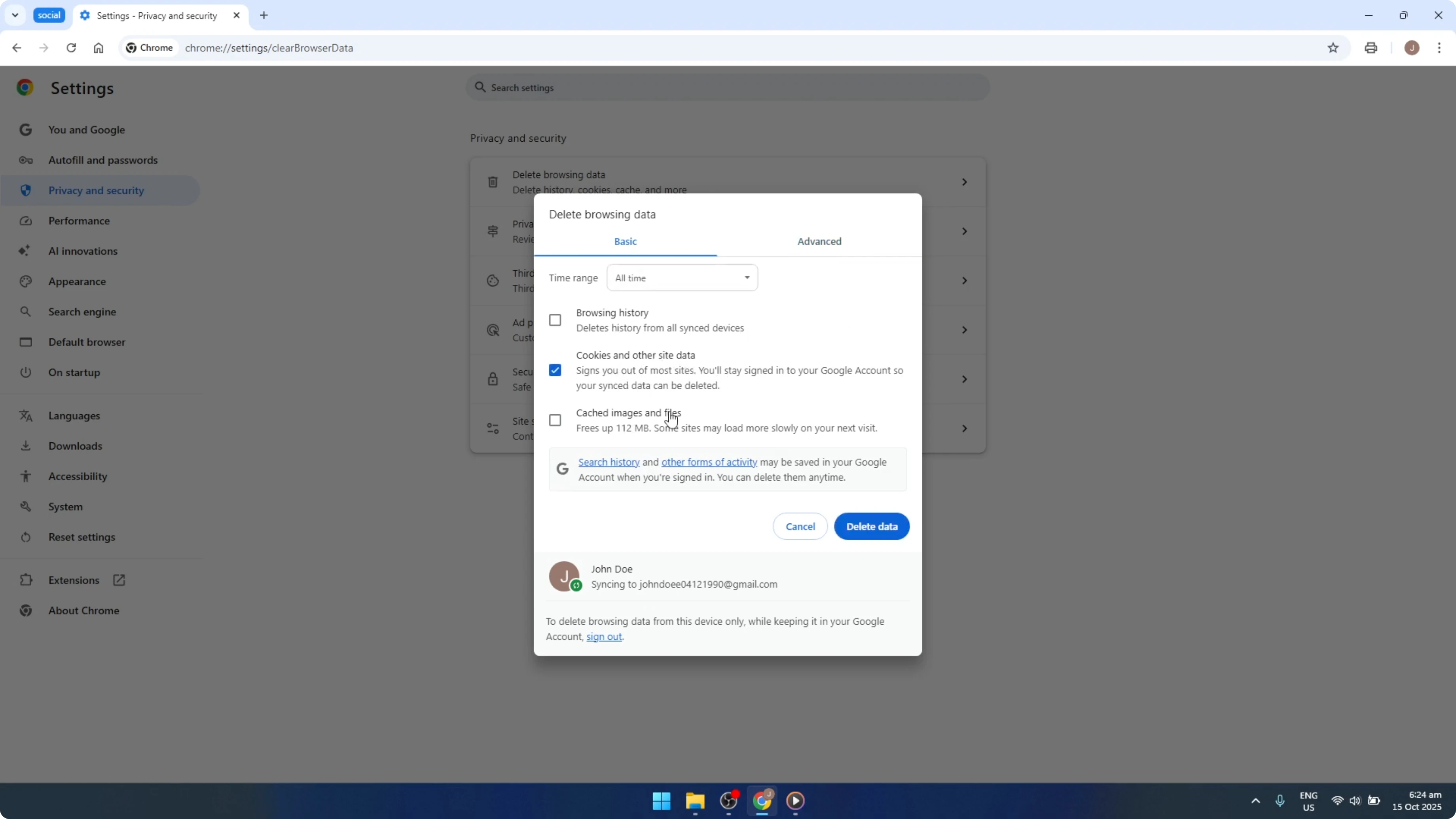 Screenshot from How To Clear Your Cookies in Google Chrome [2026 Guide] at 113s