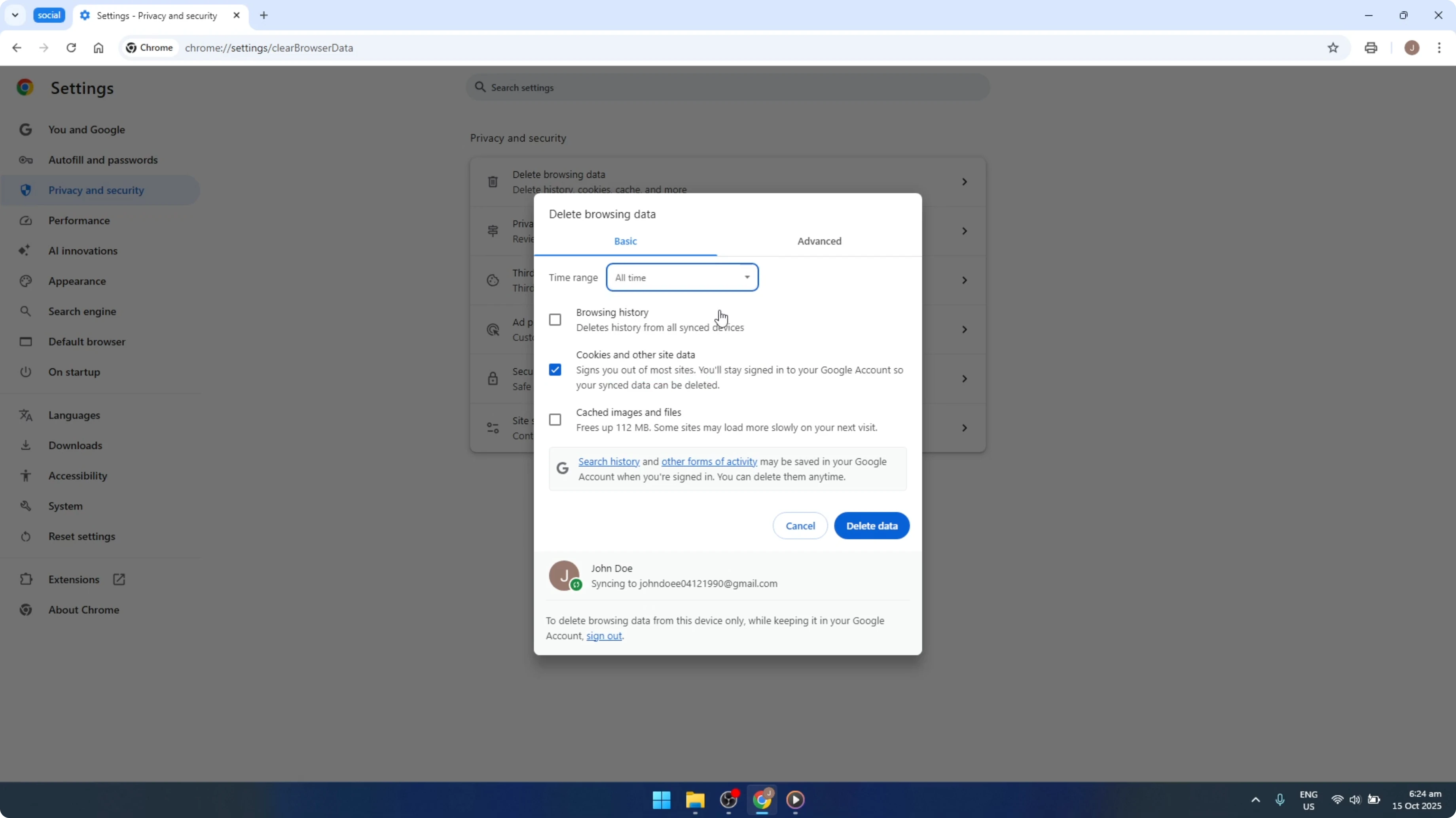 Screenshot from How To Clear Your Cookies in Google Chrome [2026 Guide] at 126s