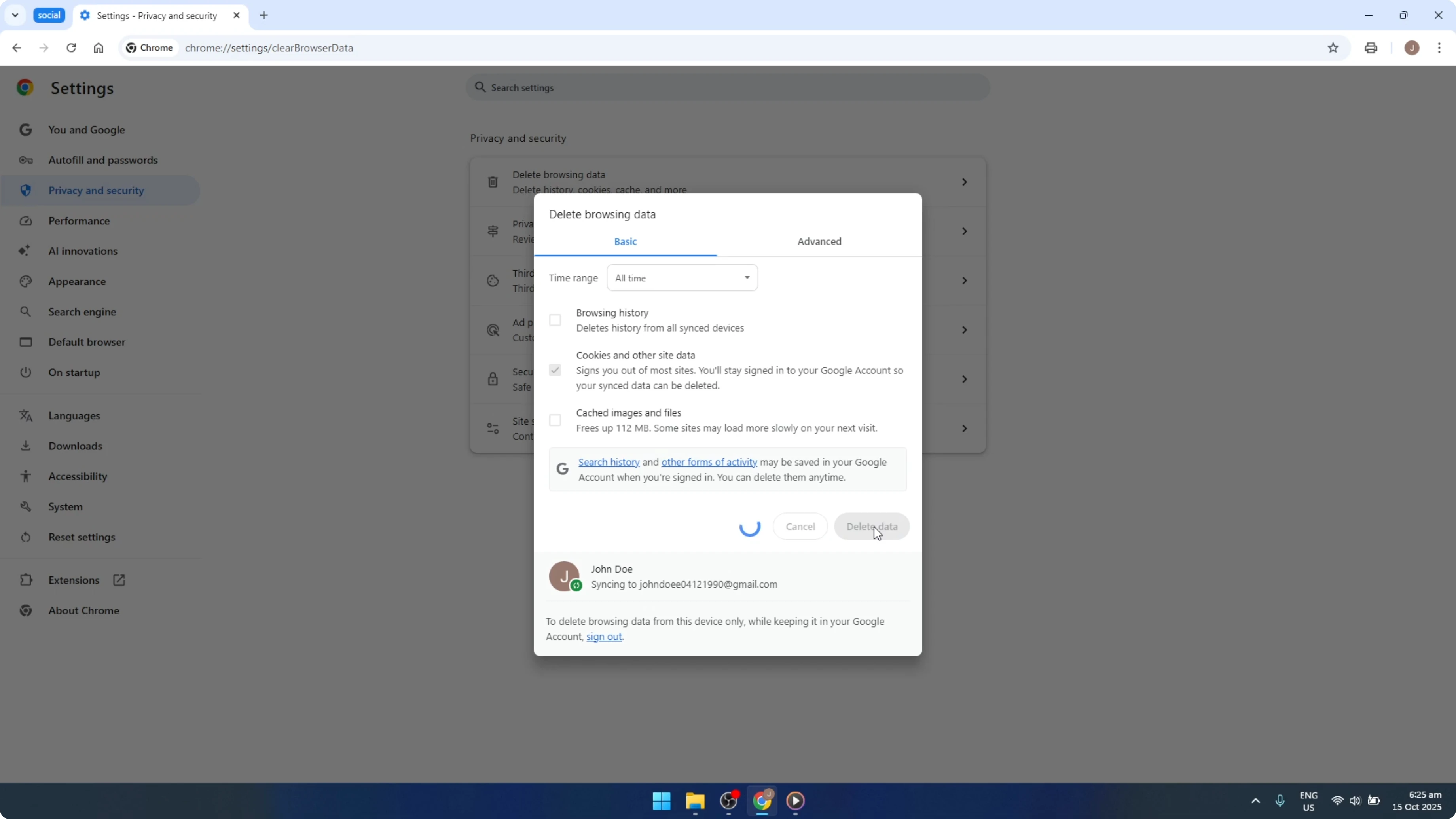Screenshot from How To Clear Your Cookies in Google Chrome [2026 Guide] at 140s