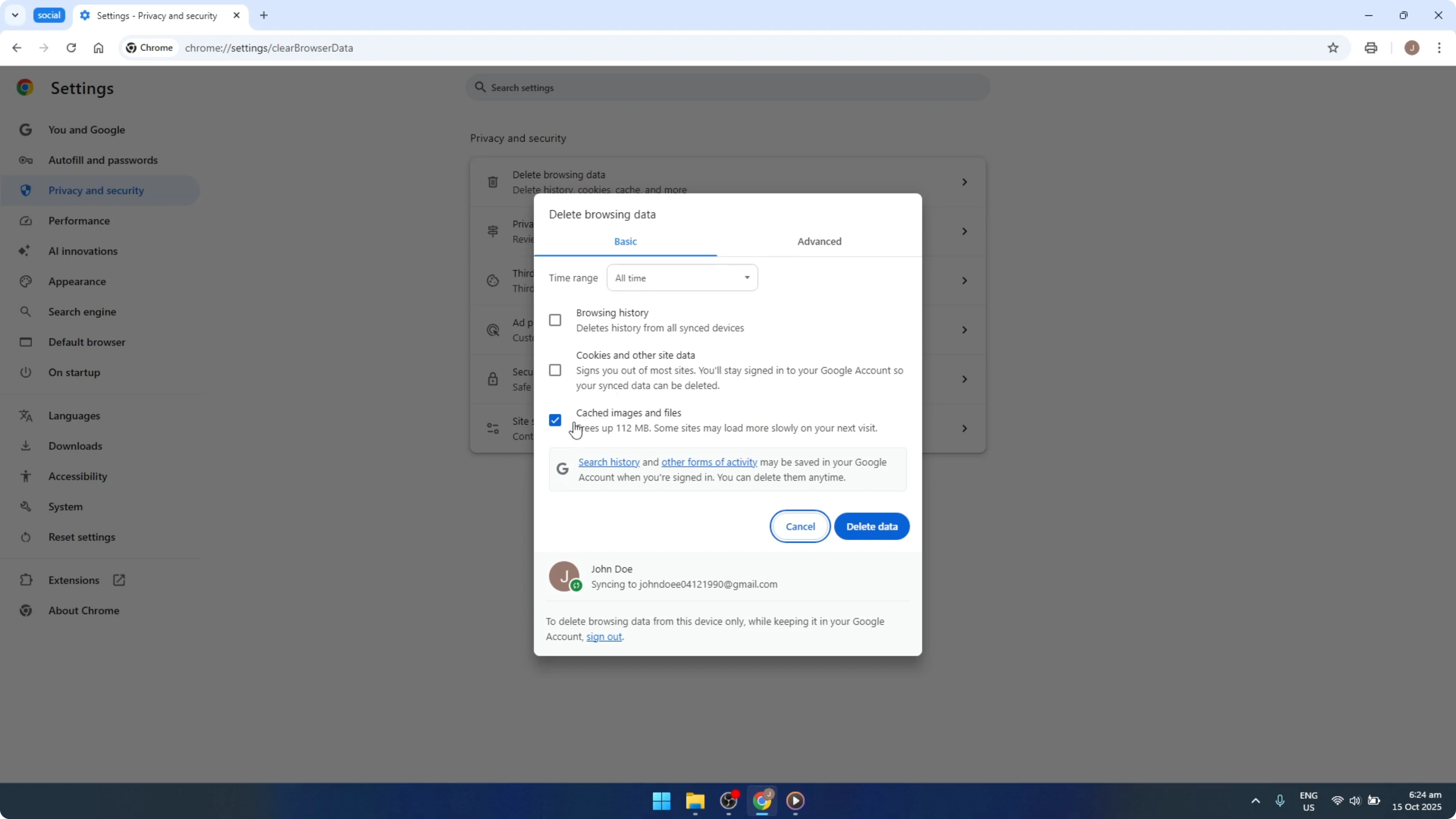 Screenshot from How To Clear Your Cookies in Google Chrome [2026 Guide] at 89s