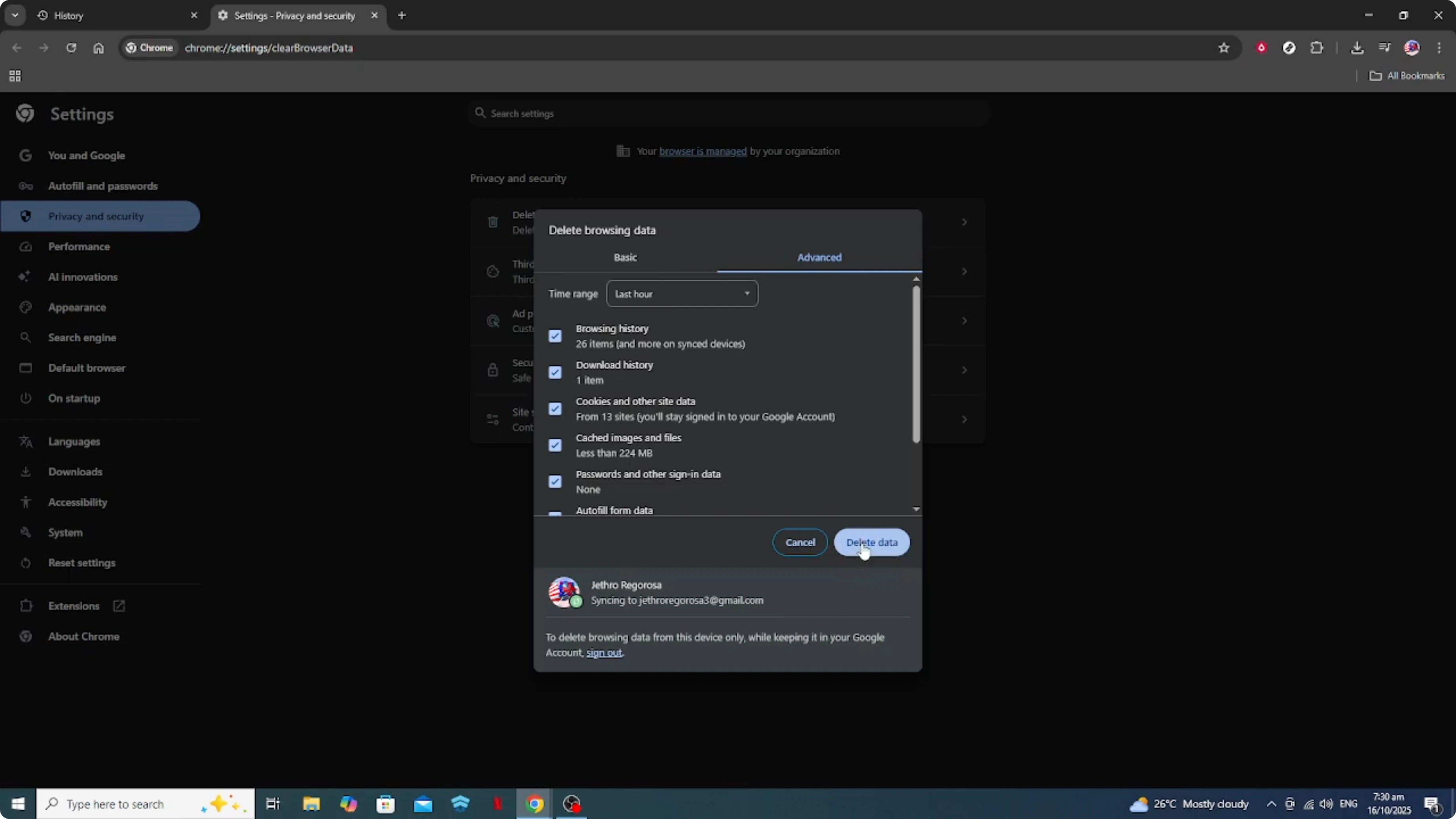 Screenshot from How To Clear Search Bar History Suggestions on Google Chrome [2026 Guide] at 137s