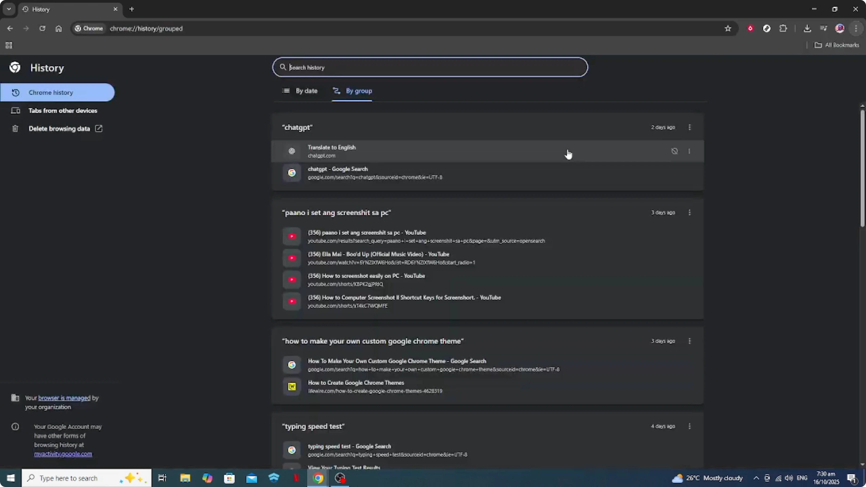 Screenshot from How To Clear Search Bar History Suggestions on Google Chrome [2026 Guide] at 45s