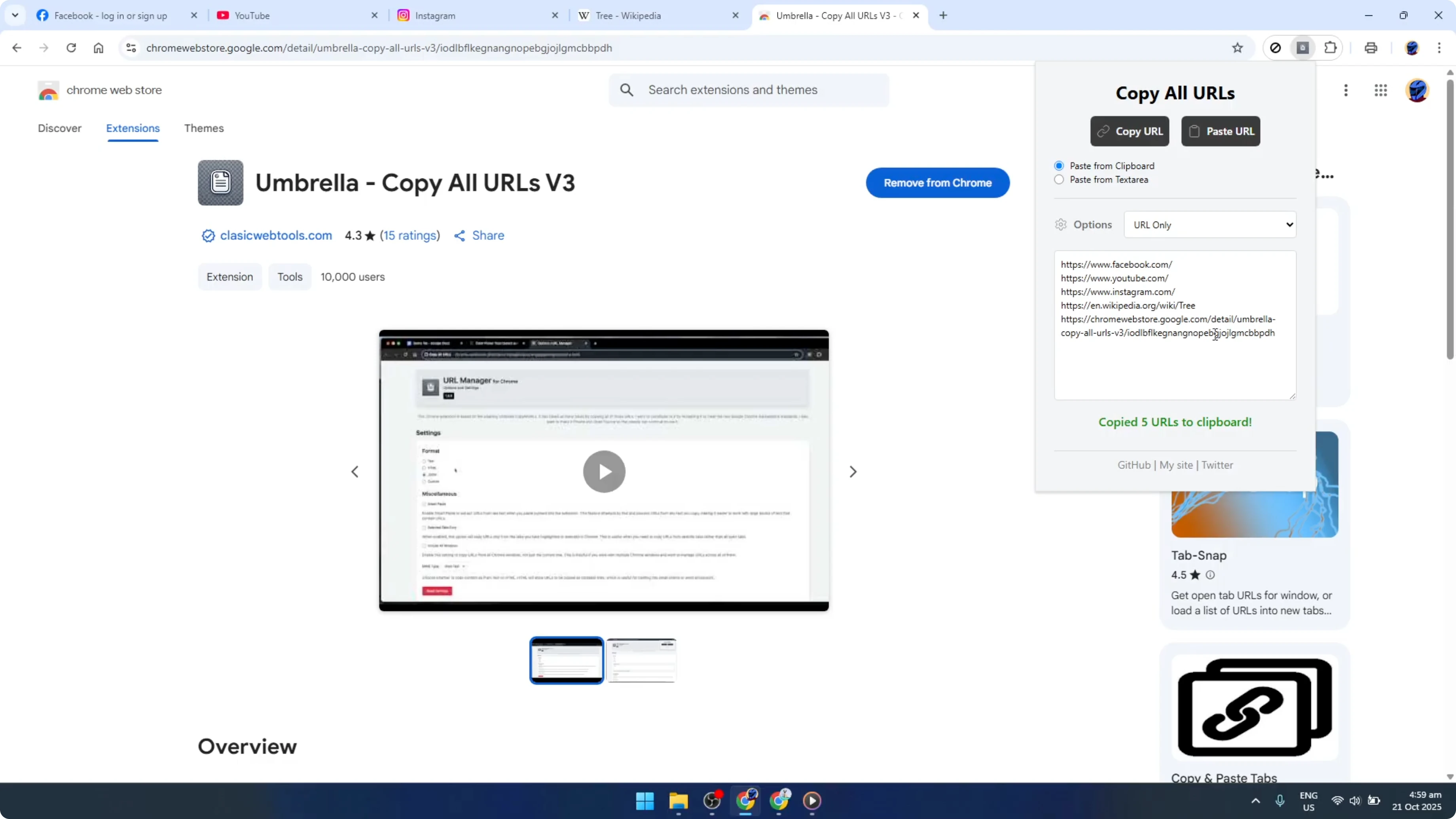Screenshot from How To Copy and Open Multiple URLs in Google Chrome Browser With One Click [2026 Guide] at 72s