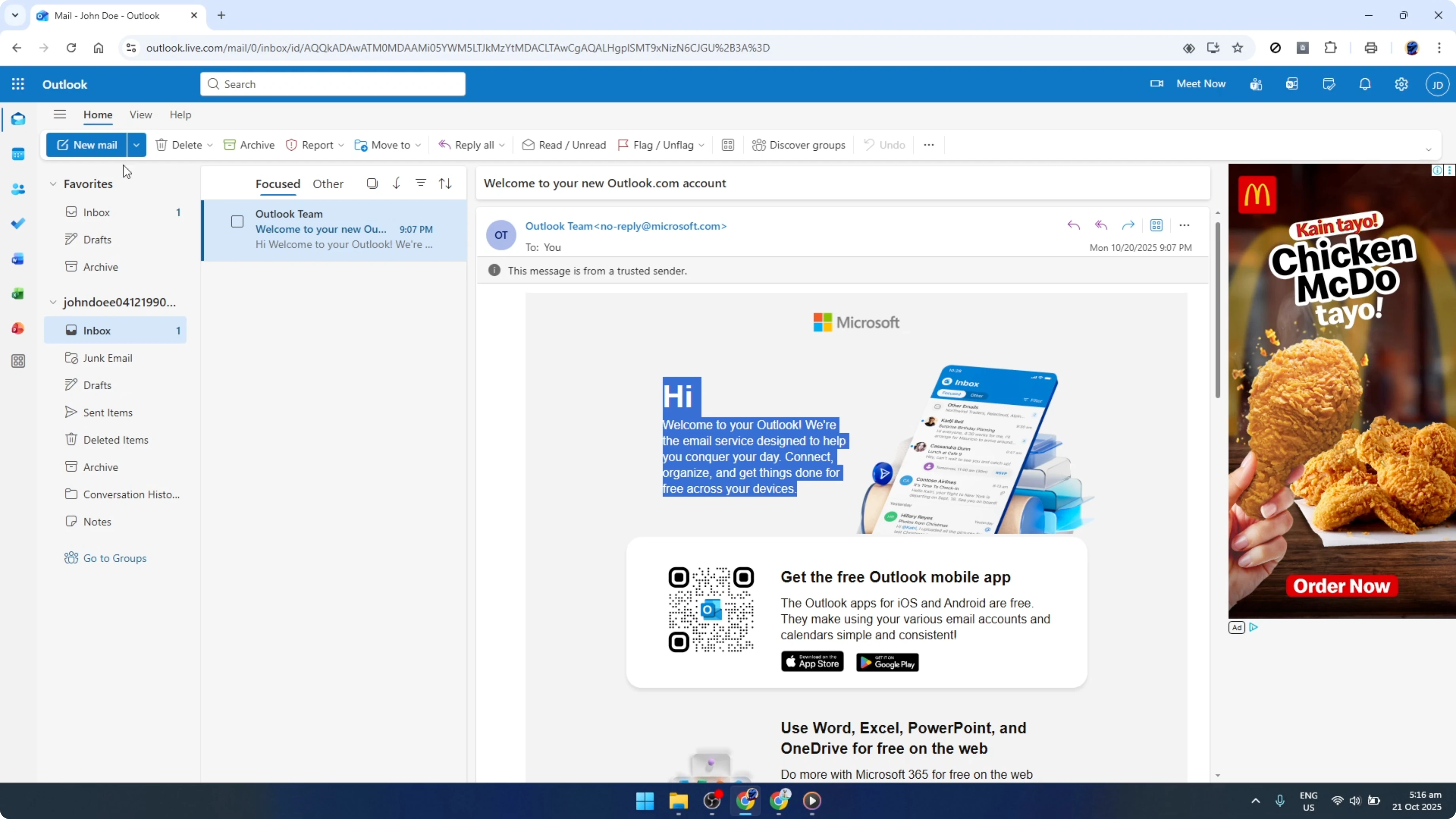 Screenshot from How To Copy And Paste In Microsoft Outlook Using Google Chrome [2026 Guide] at 106s