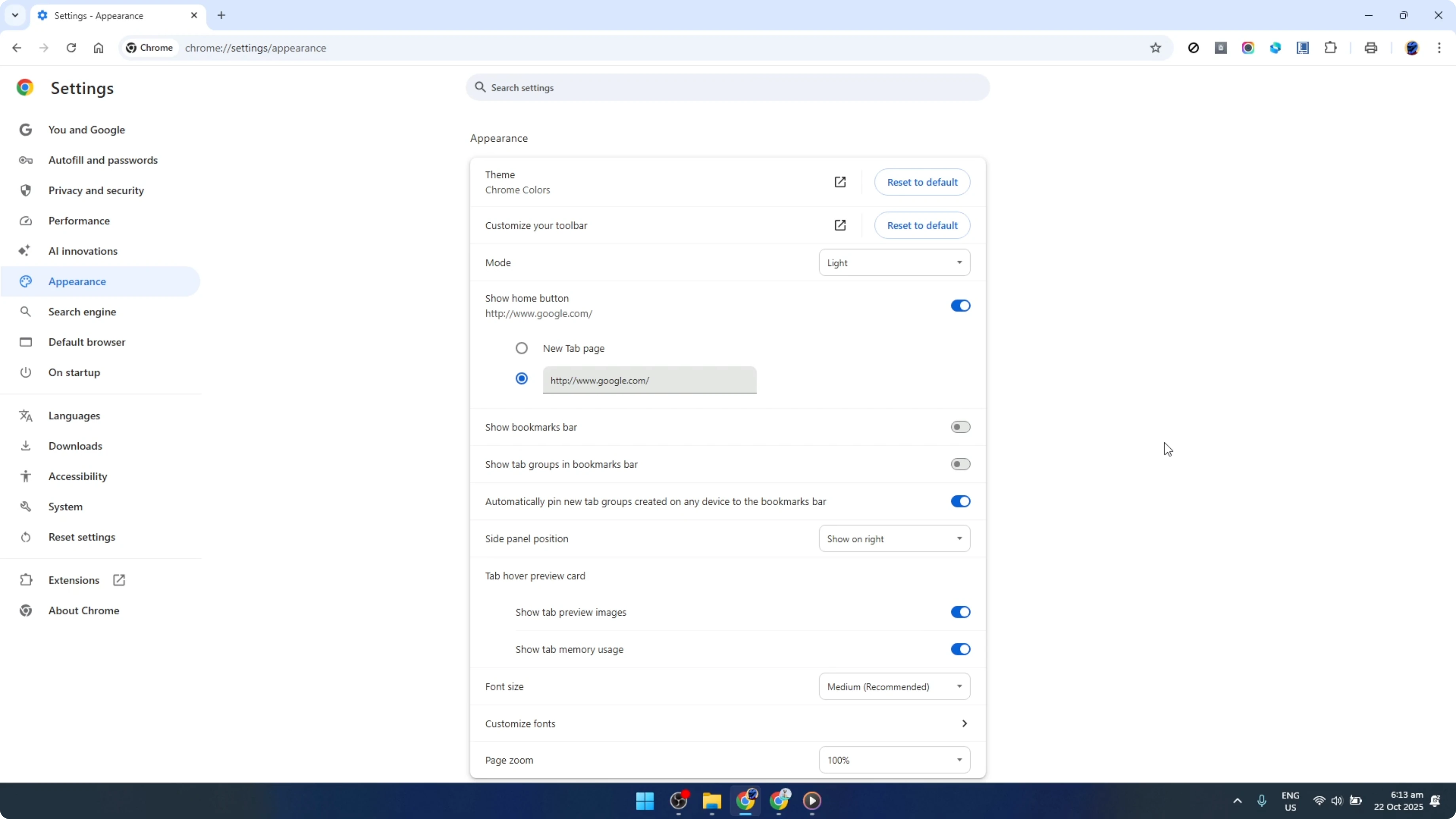 Screenshot from How To Customize Google Chrome When There Is No Customize Button [2026 Guide] at 124s
