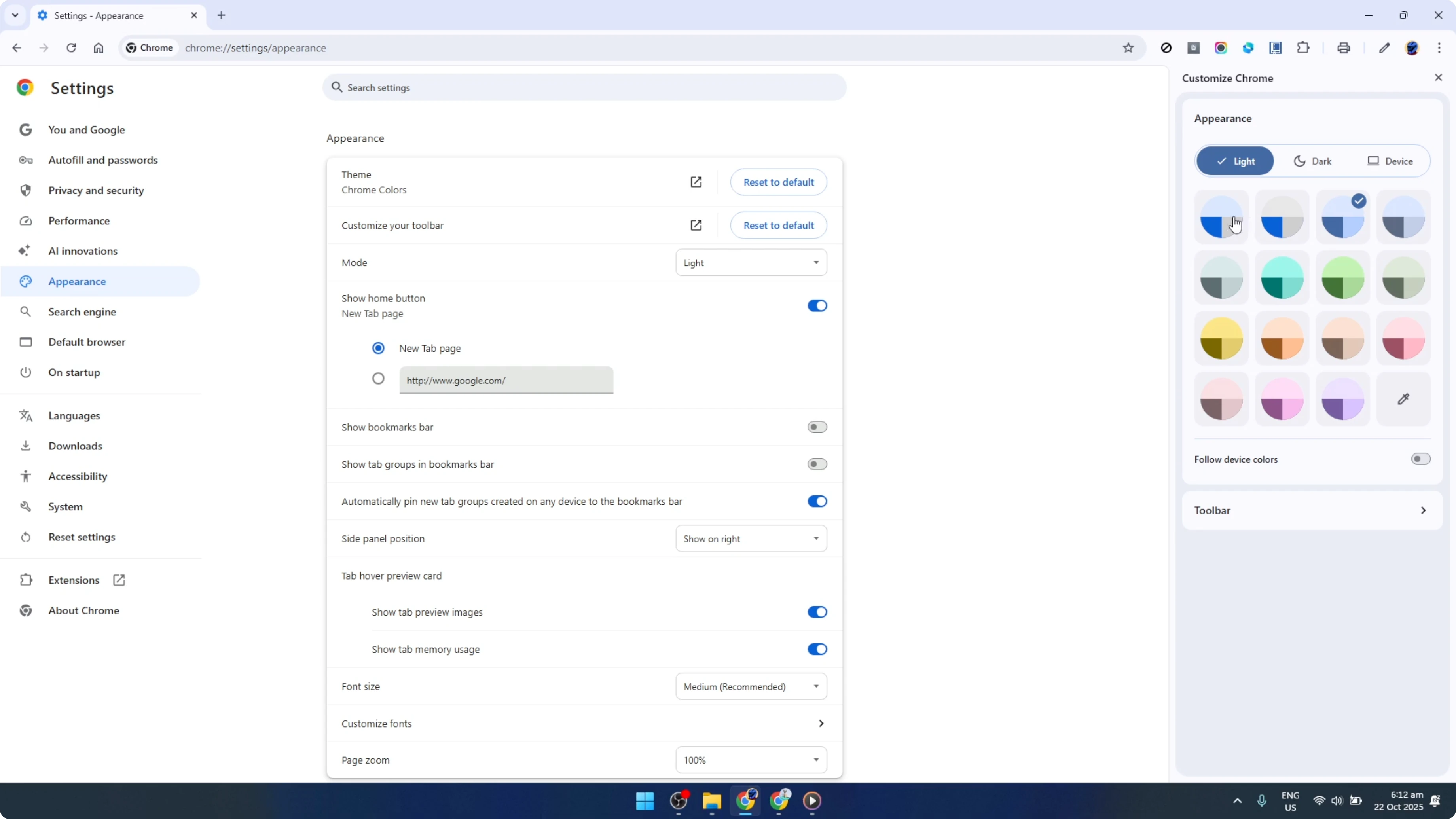Screenshot from How To Customize Google Chrome When There Is No Customize Button [2026 Guide] at 84s