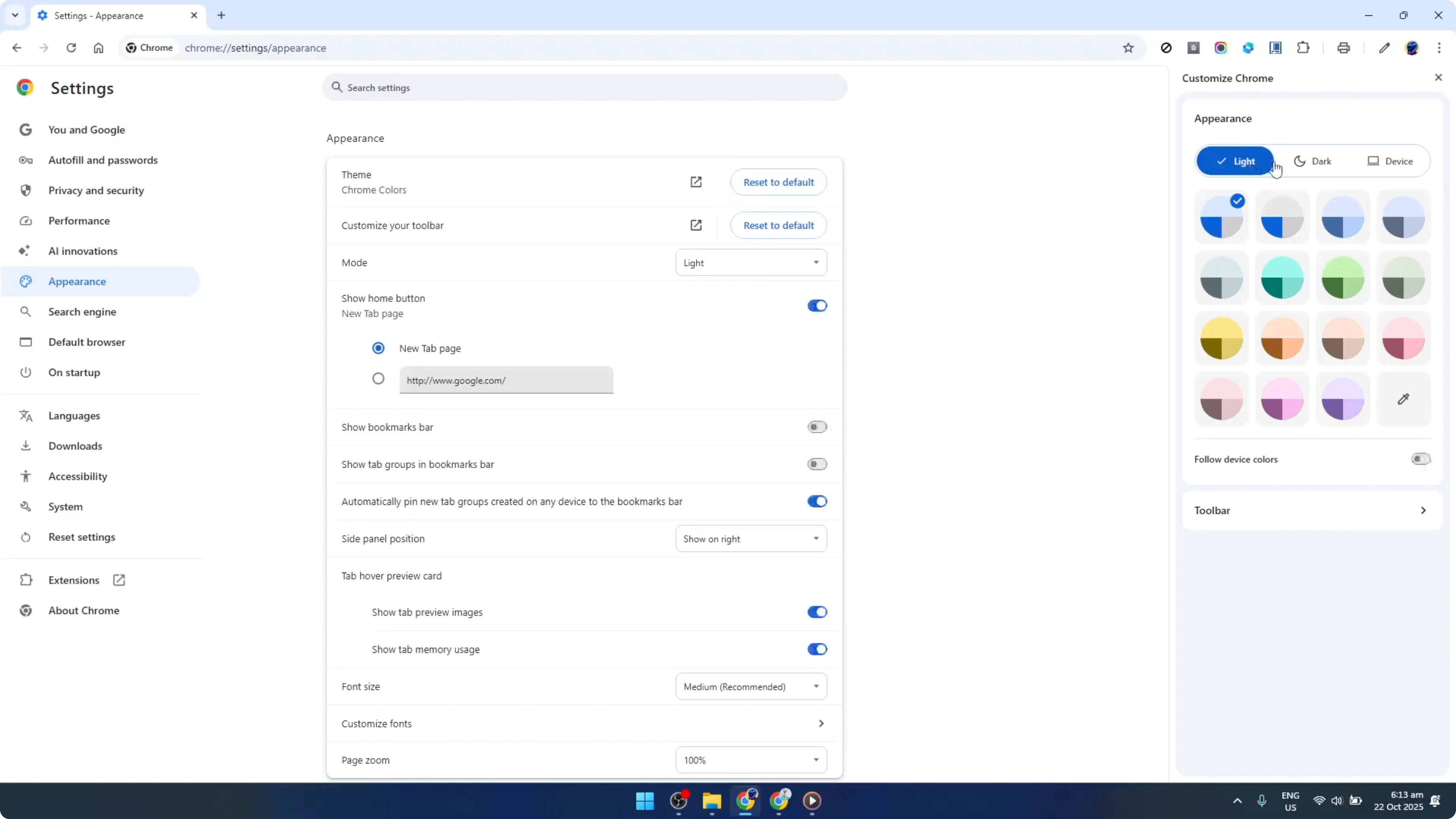 Screenshot from How To Customize Google Chrome When There Is No Customize Button [2026 Guide] at 93s
