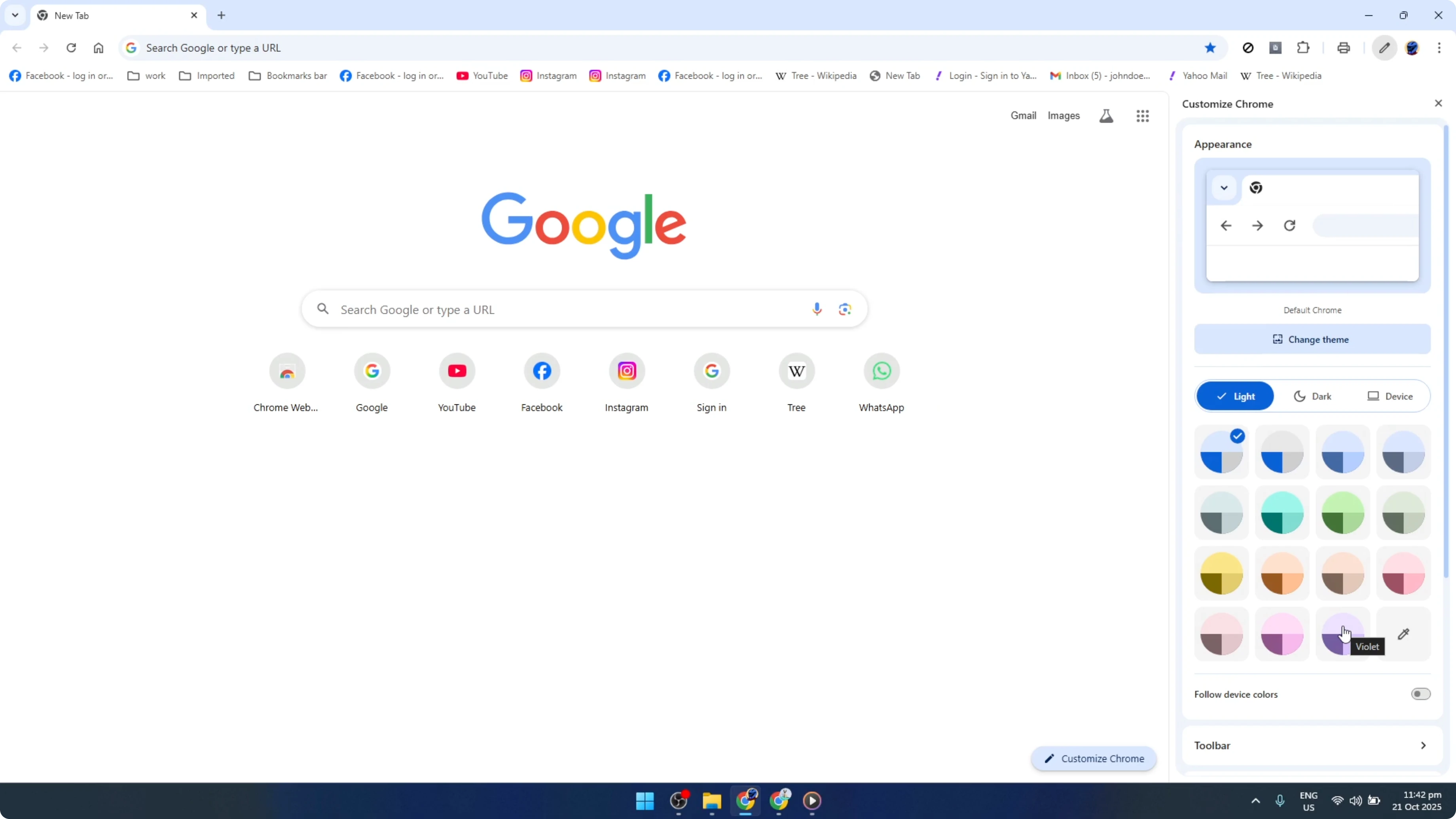 Screenshot from How To Customize Google Chrome Tab Colors Without an Extension [2026 Guide] at 33s
