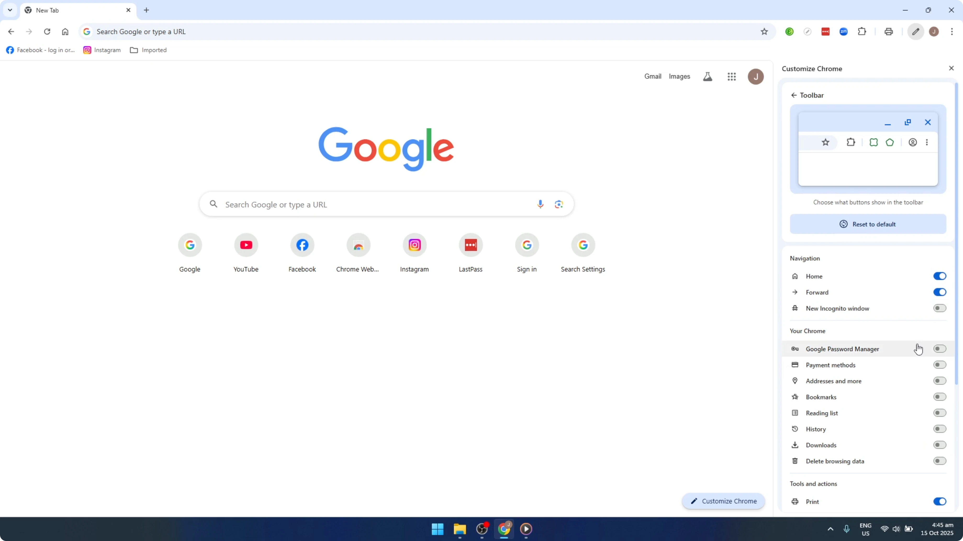 Screenshot from How To CUSTOMIZE TOOLBAR IN Google Chrome [2026 Guide] at 42s