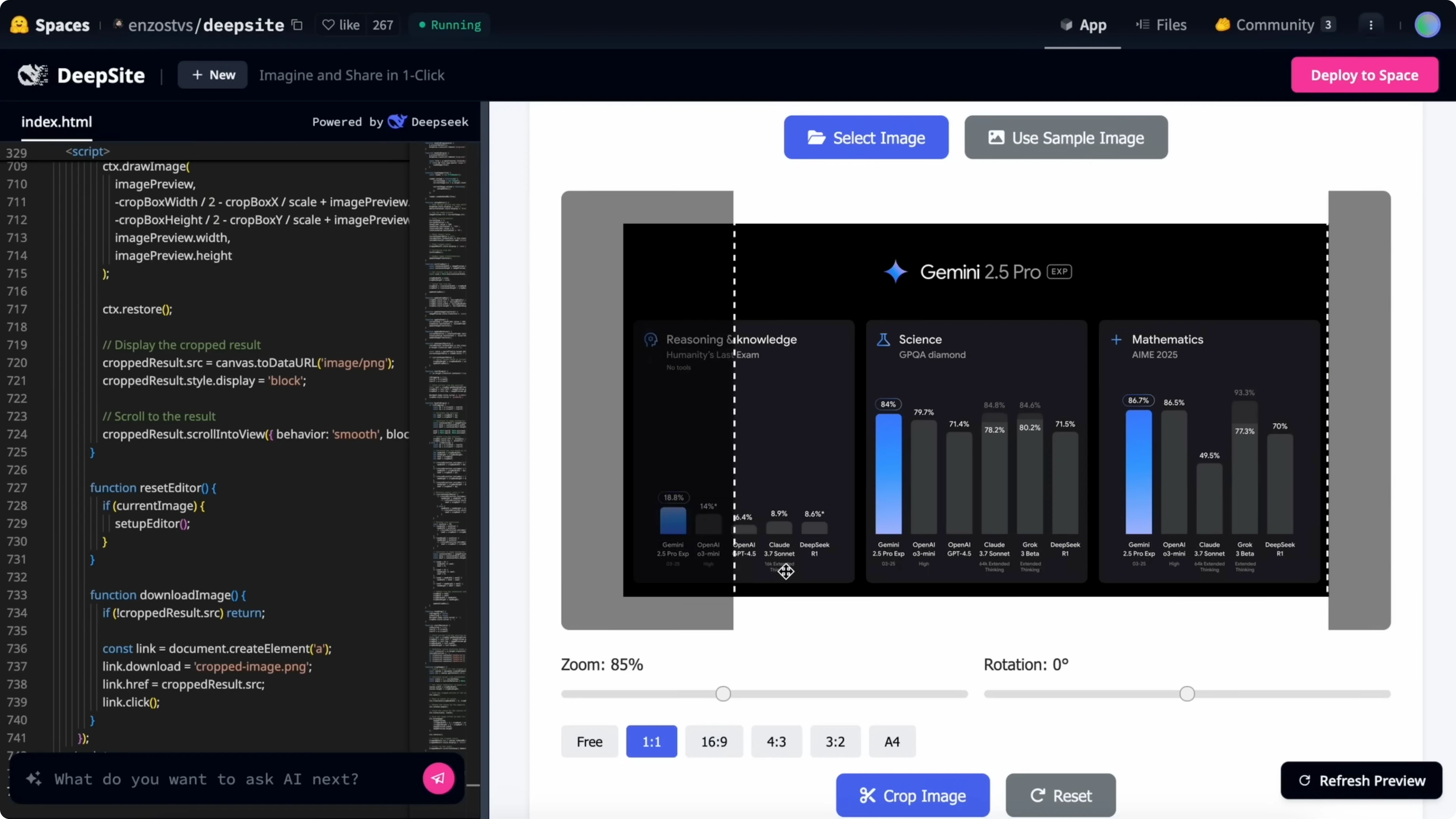 Screenshot from DeepSite V3: The Free AI Coder Changing the Game at 318s