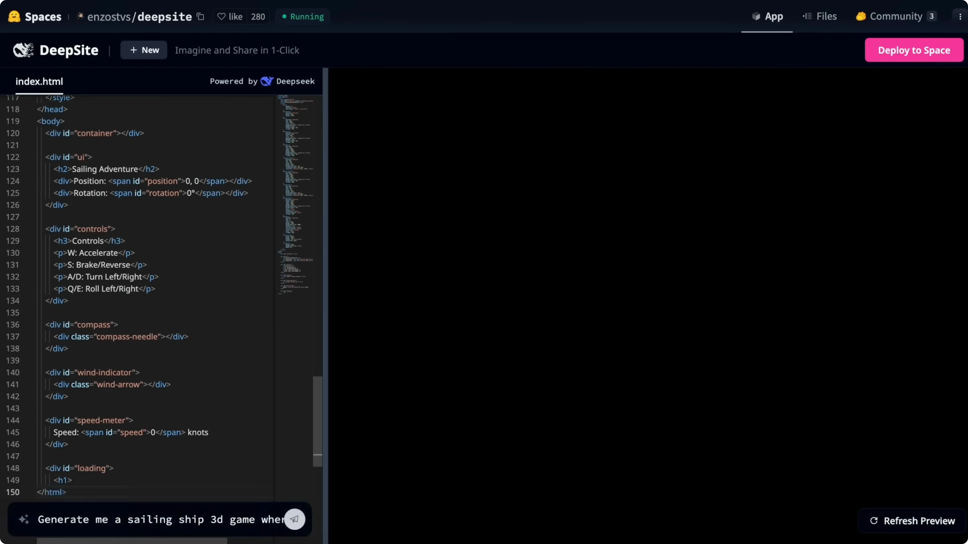 Screenshot from DeepSite V3: The Free AI Coder Changing the Game at 413s