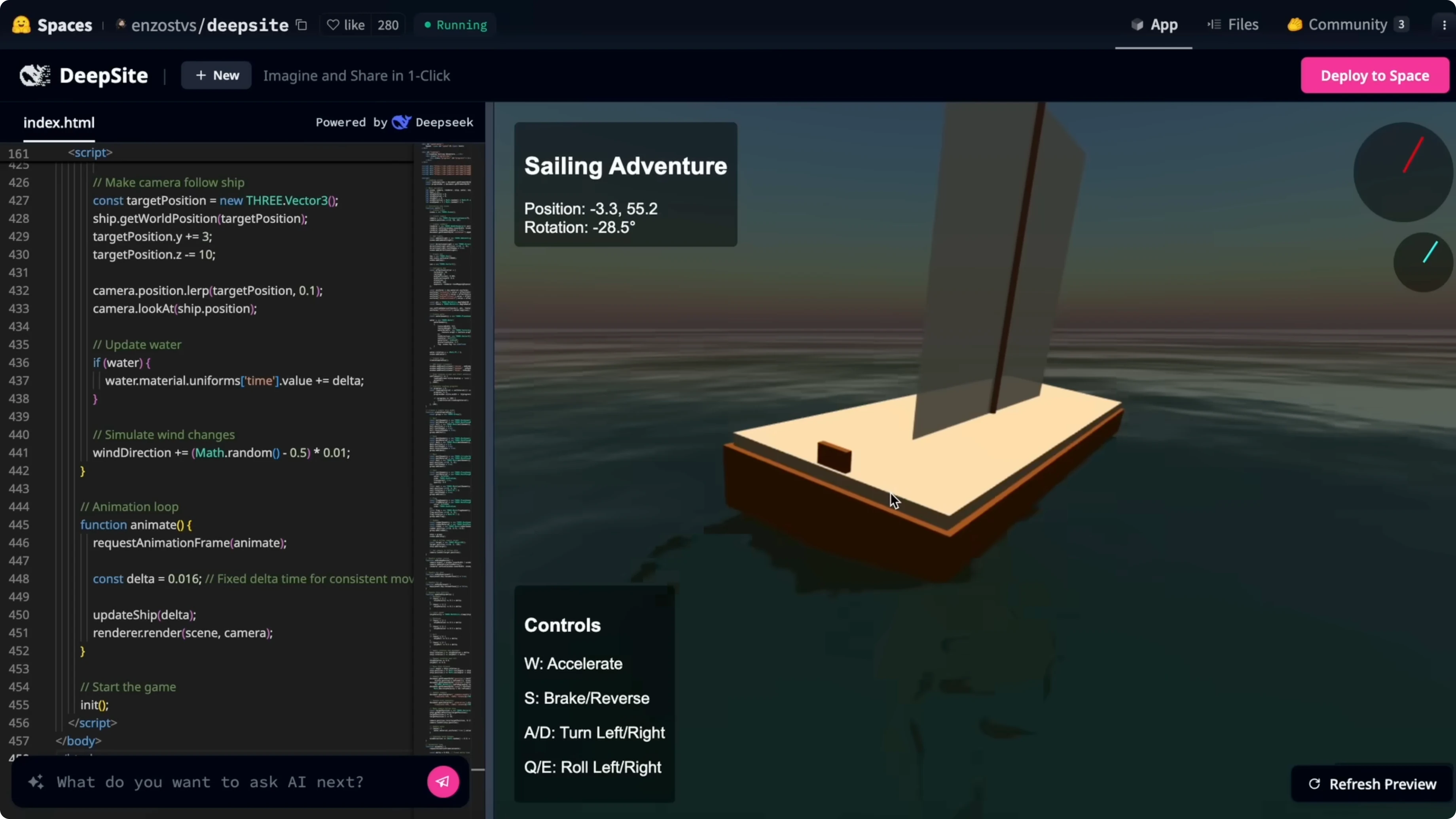 Screenshot from DeepSite V3: The Free AI Coder Changing the Game at 442s