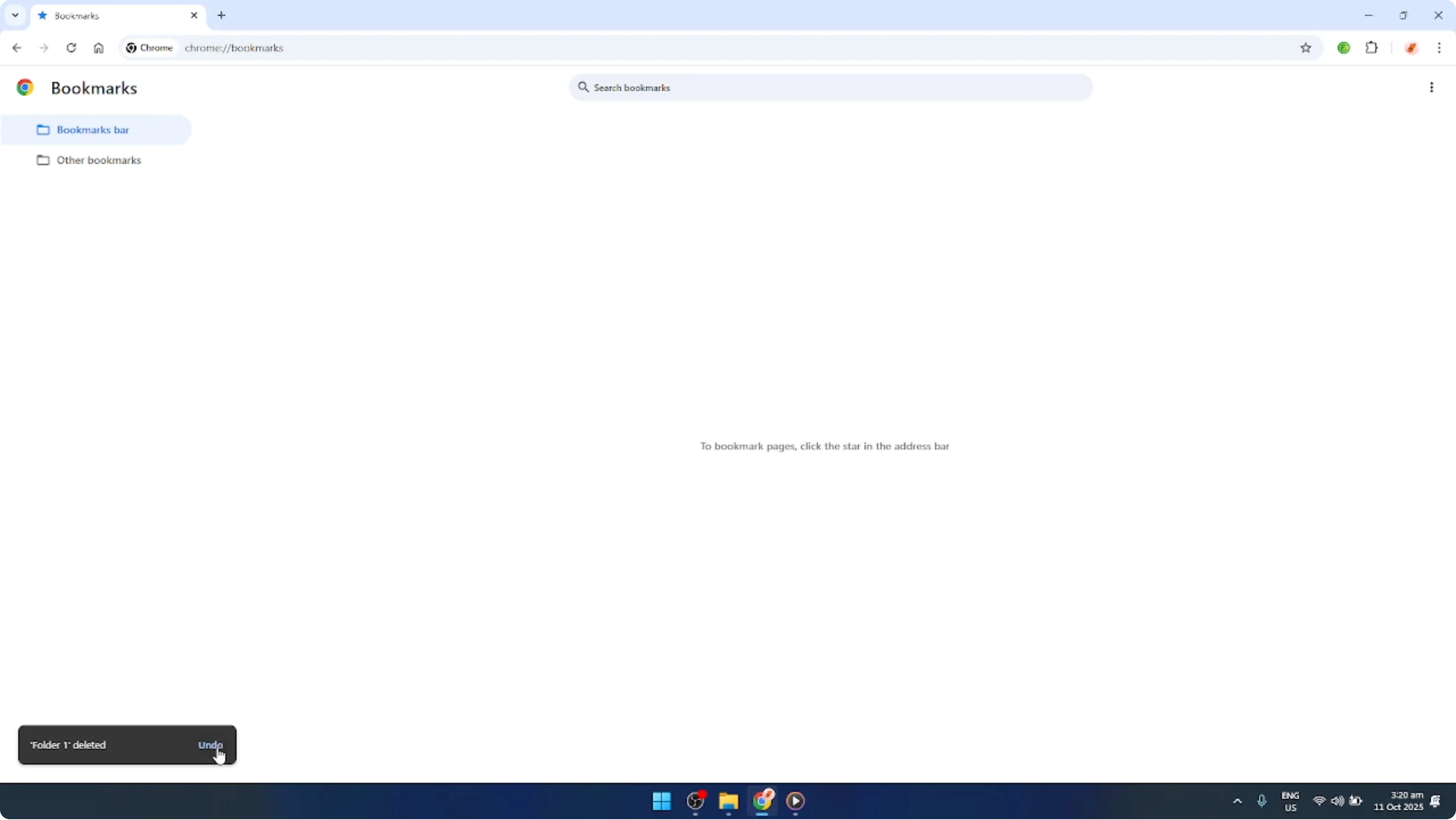 Screenshot from How To Delete All Bookmarks from Google Chrome [2026 Guide] at 78s