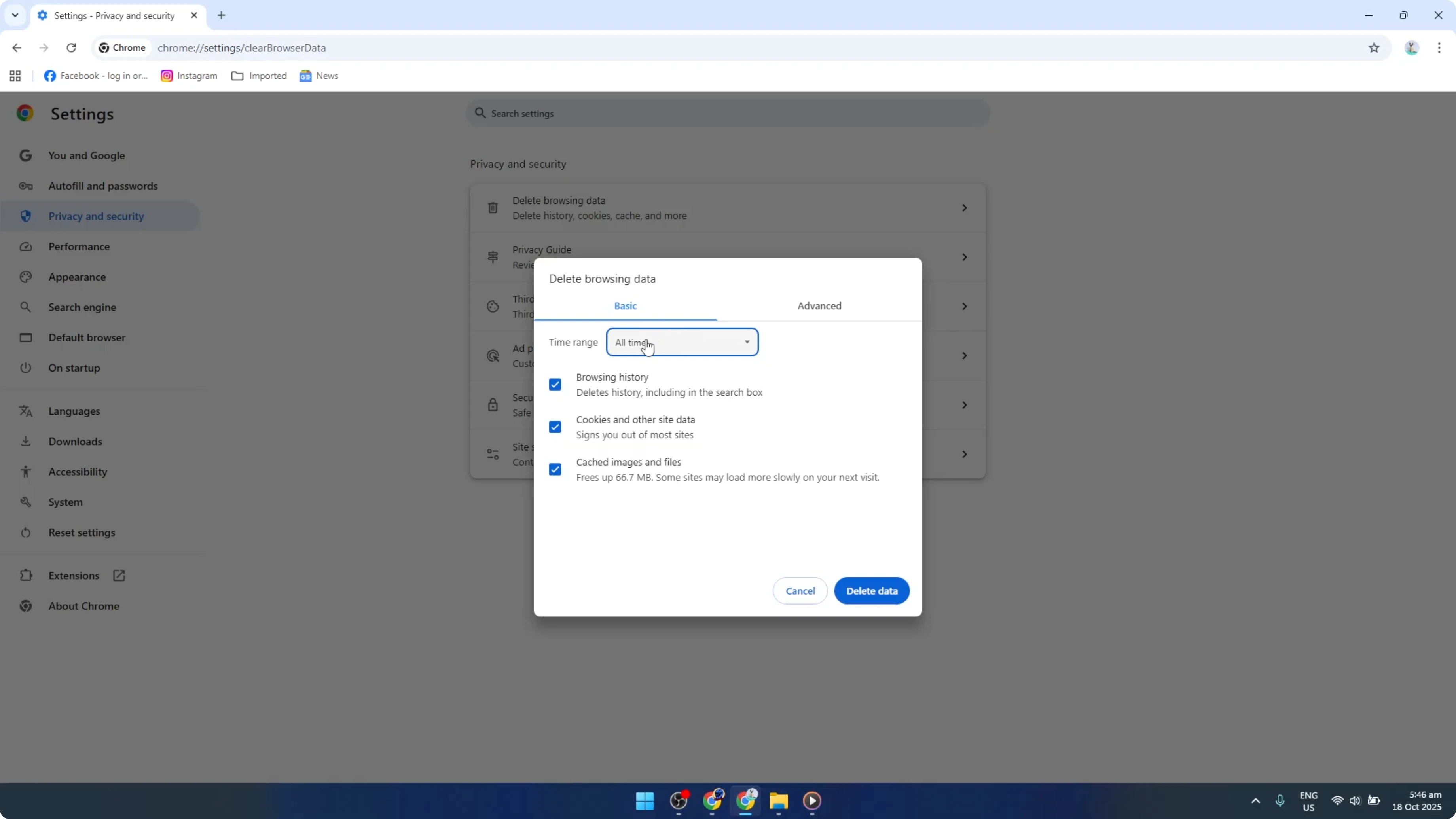 Screenshot from How To Delete All Browsing History On Google Chrome [2026 Guide] at 86s