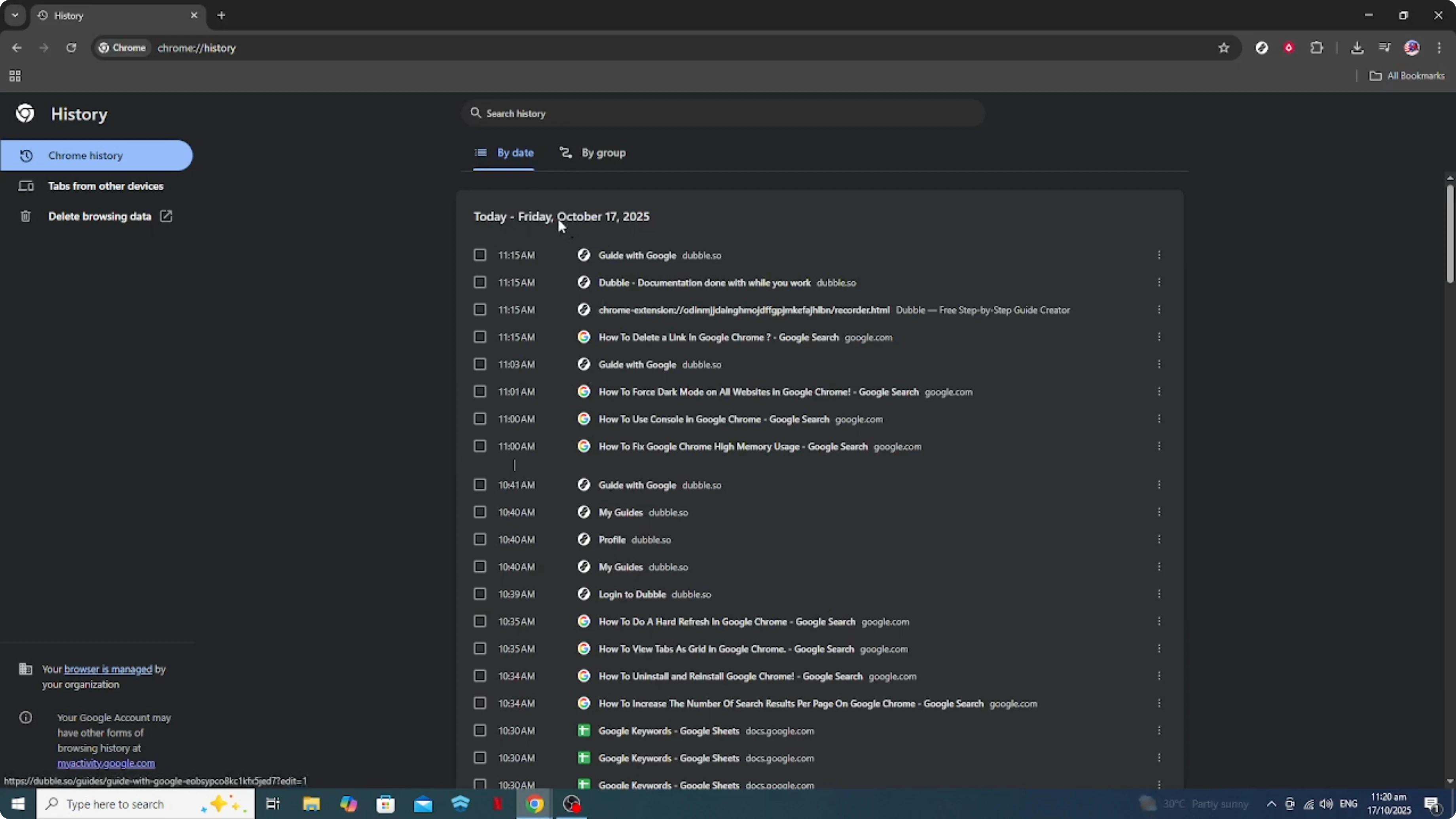 Screenshot from How To Delete a Link In Google Chrome [2026 Guide] at 69s